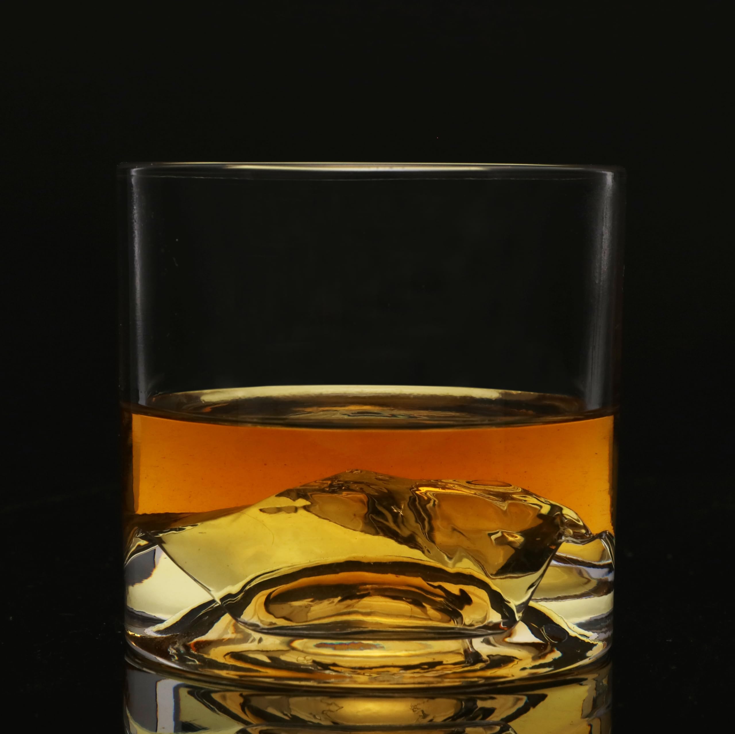LIITON Heavy Crystal Whiskey Glasses Gift Set, Thick Freezable Bourbon Glass 1lb Each, Premium Whiskey Gifts for Men, Frozen Crystal Chills Cocktails Featuring Grand Canyon Glasses Set of 2, 10 oz
