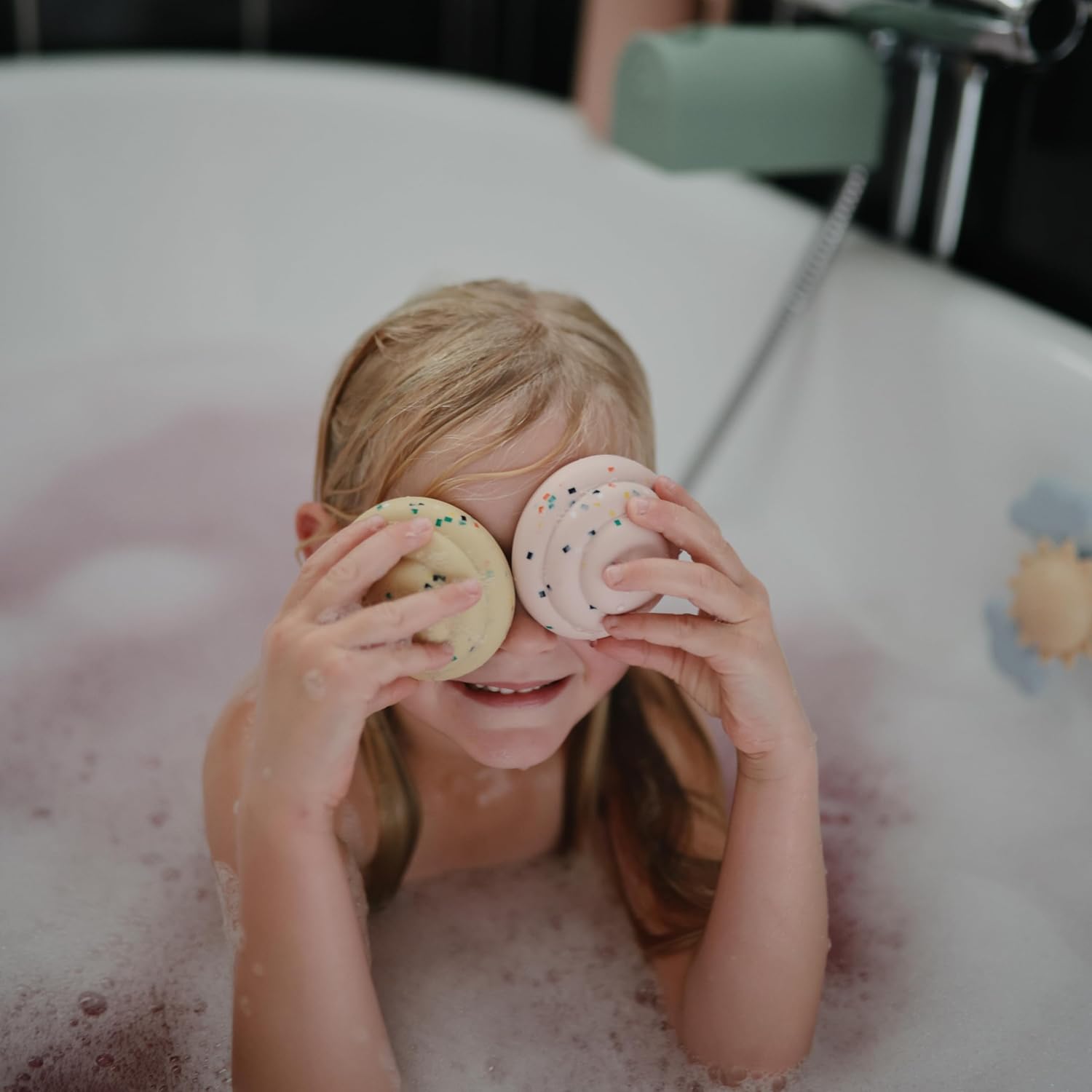 mushie Silicone Mix and Match Cupcake Toy 4 Pack | Mold Free