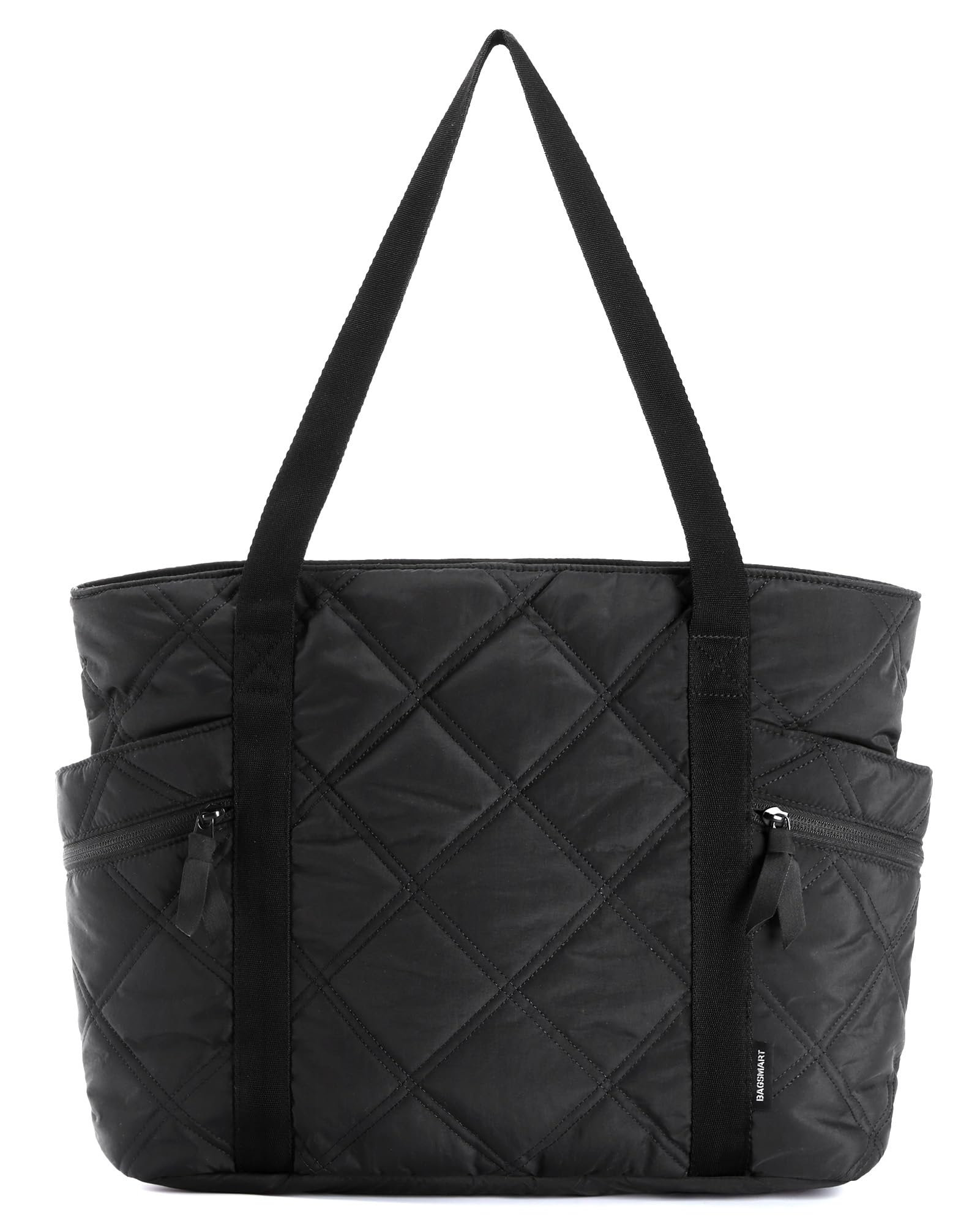 BAGSMART Tote Bag for Women, Puffer Tote Bags with Zipper, Travel Essentials Quilted Nurse Bag Carry On Bag Gifts for Women