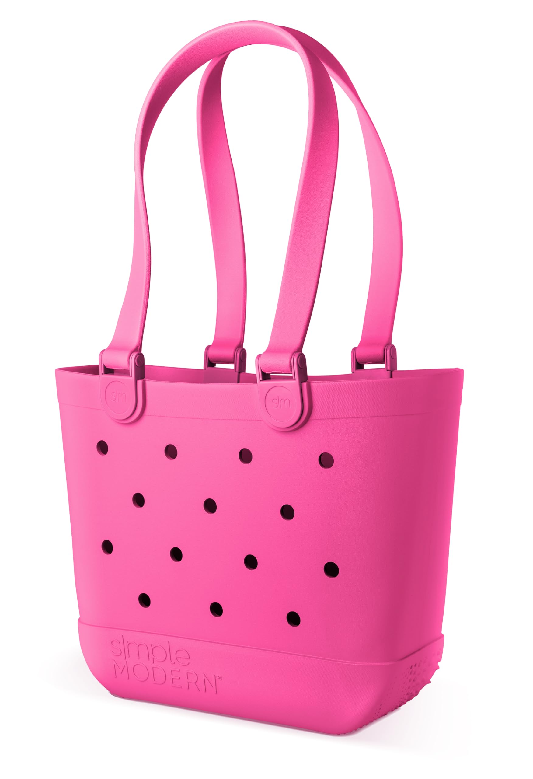 Simple Modern Beach Bag Rubber Tote | Waterproof Medium Tote Bag with Zipper Pocket for Pool, Groceries, Sports | Gifts For Women | Getaway Bag Collection | Almond Birch