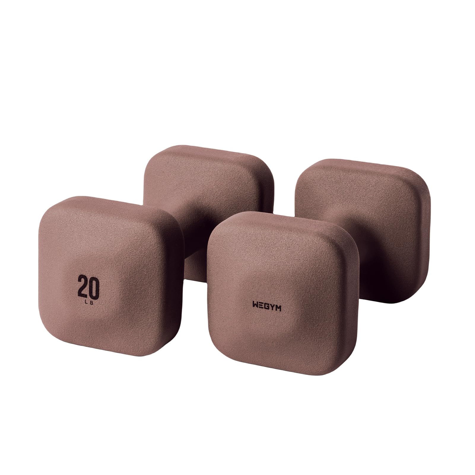WeGym SafeGrip Dumbbells, Anti-Slip, Anti-Roll, Thick Handles, Free Weights, Square Dumbbells for Secure Workouts at Home, Weightlifting, and Personal Training