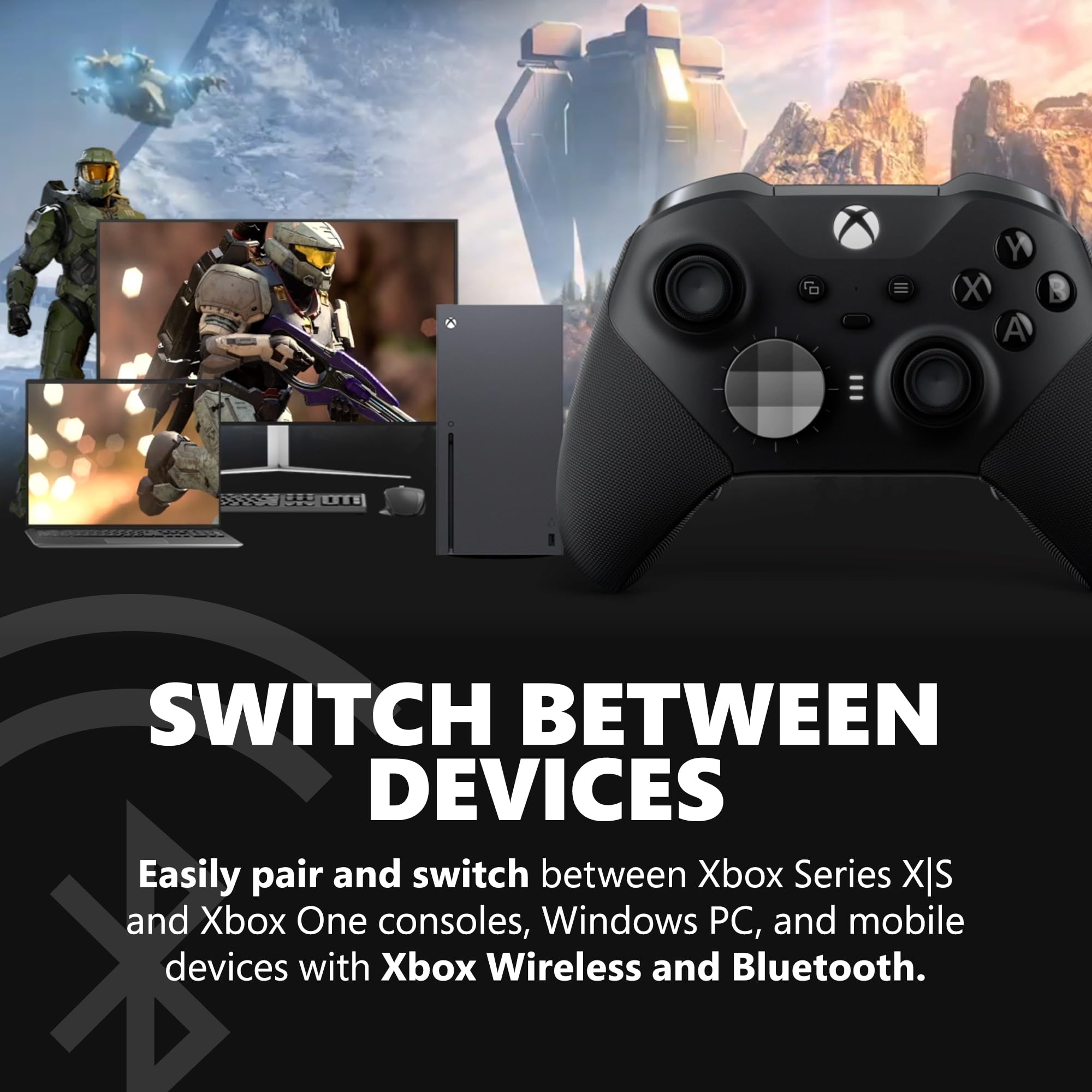 Xbox Elite Wireless Gaming Controller Series 2 – Black – Xbox Series X|S, Xbox One, Windows PC, Android, and iOS - Elite Series 2 Black Edition