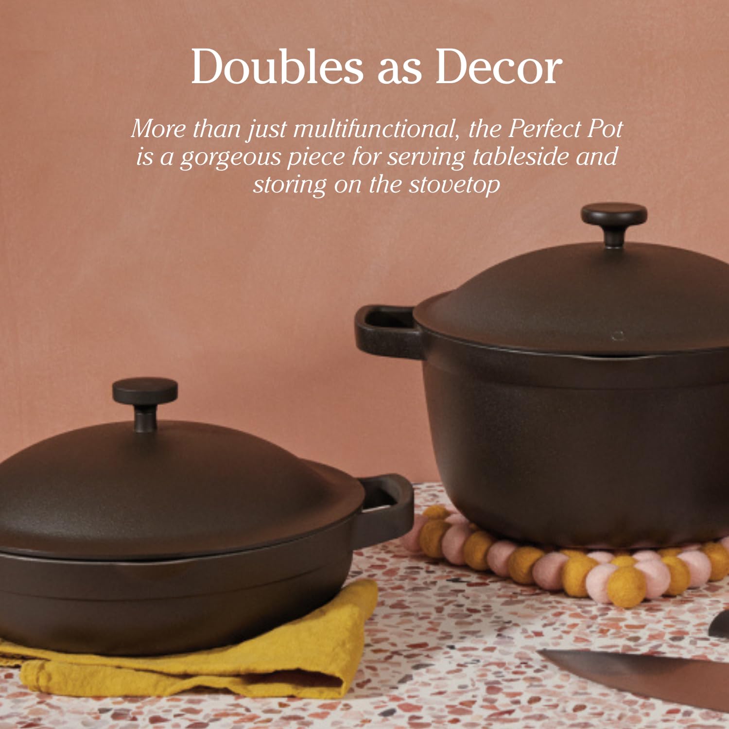 Our Place Perfect Pot - 5.5 Qt. Nonstick Ceramic Sauce Pan with Lid | Versatile Cookware for Stovetop and Oven | Steam, Bake, Braise, Roast | PTFE and PFOA-Free | Toxin-Free, Easy to Clean | Steam