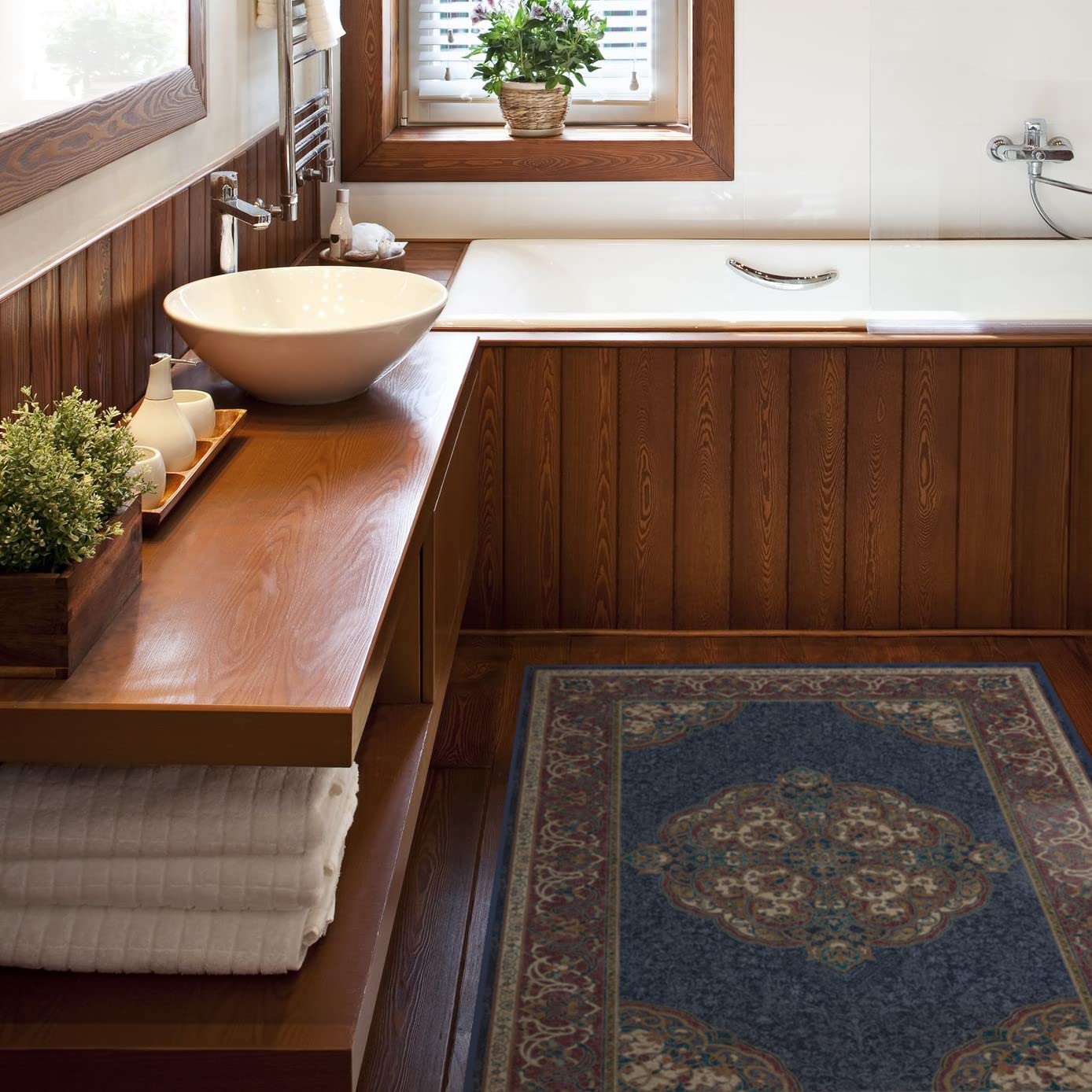 RUGGABLE Disney Traditional Mickey Mouse Washable Rug - Perfect Area Rug for Nursery Playroom Kids Room - Pet & Child Friendly - Stain & Water Resistant - Damask Grey 3&