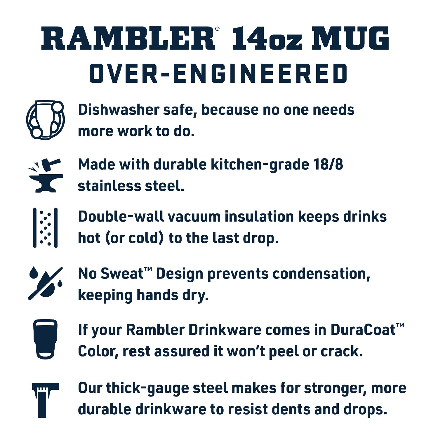 YETI Rambler 14 oz Mug, Vacuum Insulated, Stainless Steel with MagSlider Lid, Stainless