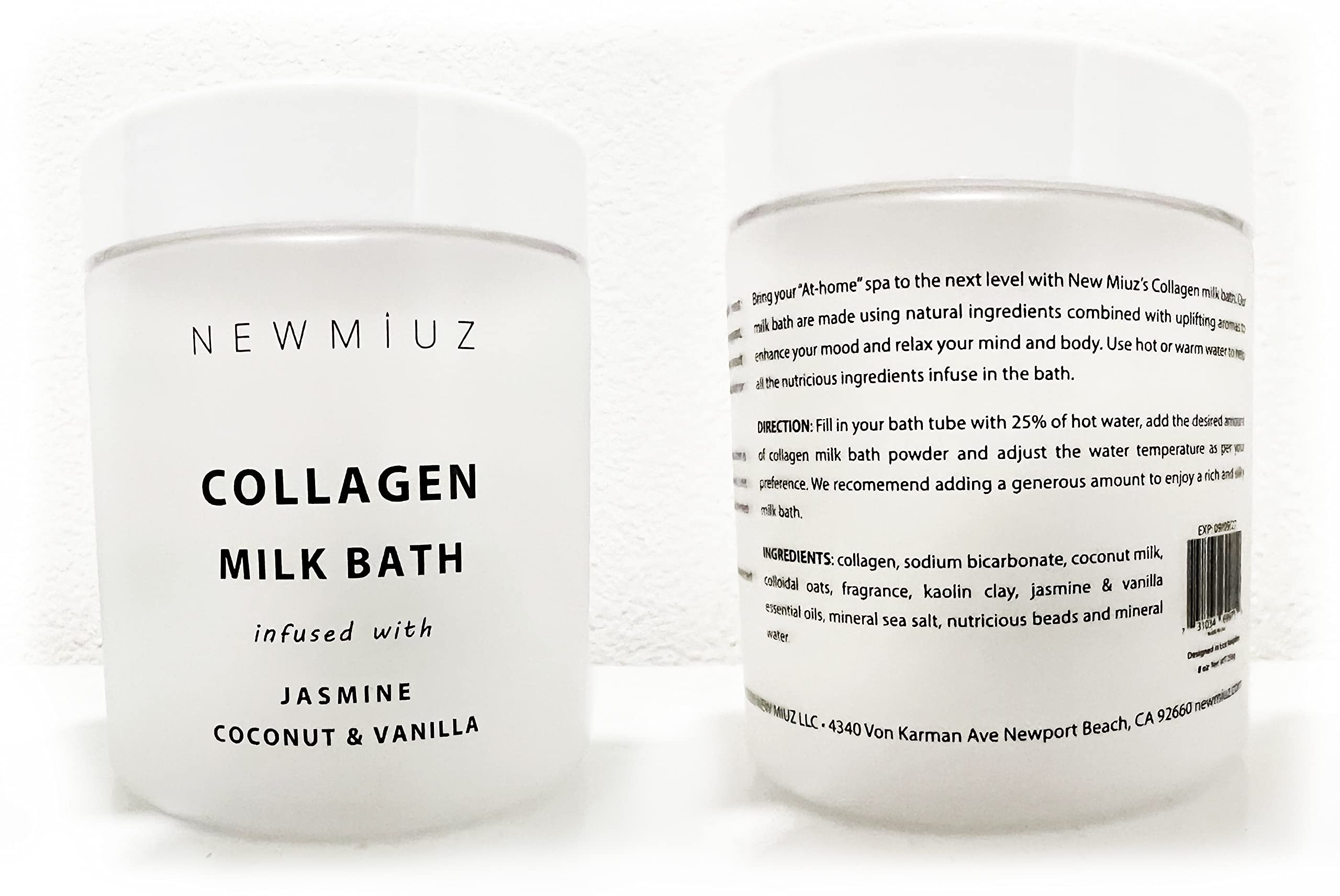 Creamy Coconut Collagen Milk Bath Soak powder Moisturize & Soften Skin – Vanilla Jasmine Luxury Spa Bubble Bath Salt Mother&
