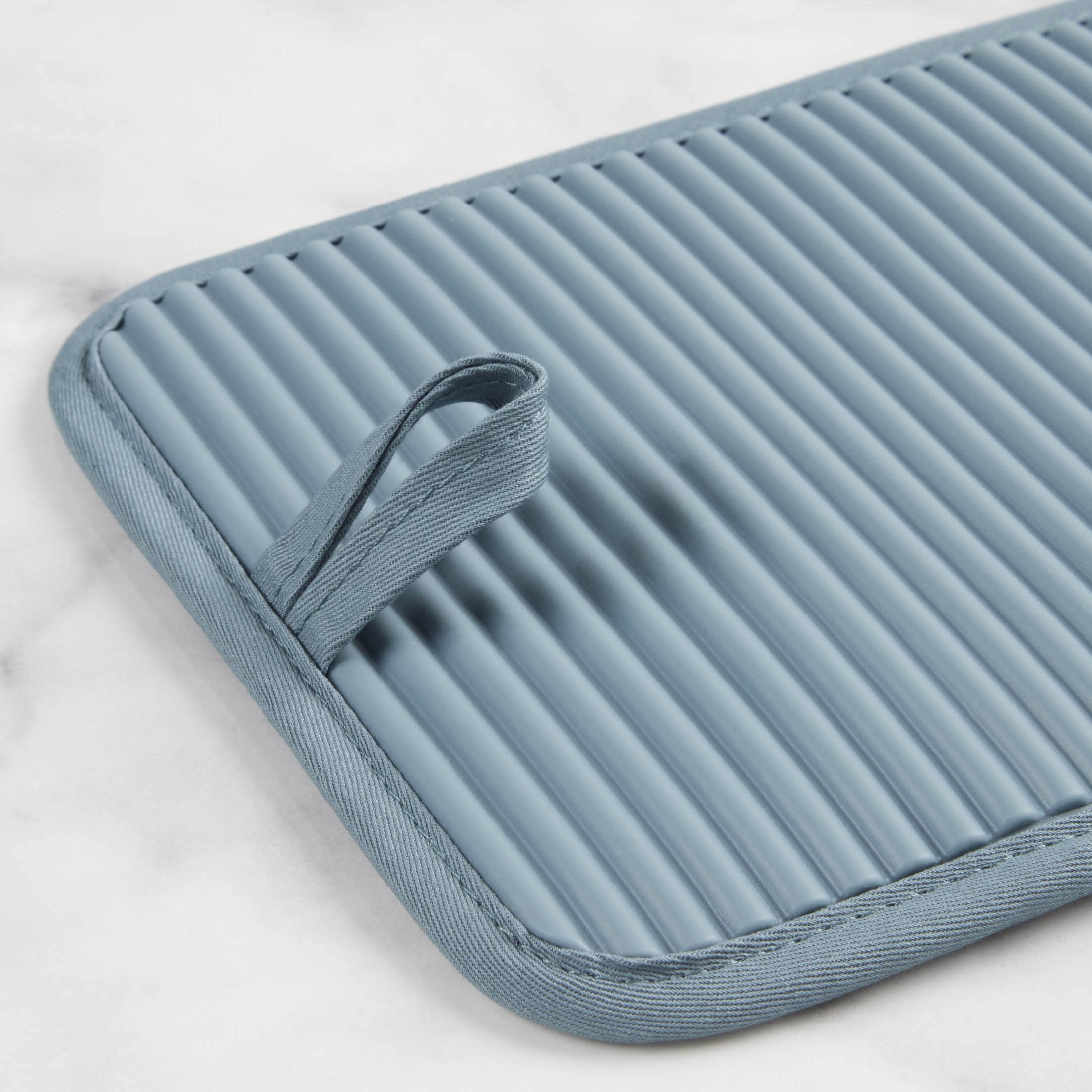 KitchenAid Ribbed Soft Silicone Water Resistant Pot Holder Set, Milkshake , 2 Piece Set, 7"x9"
