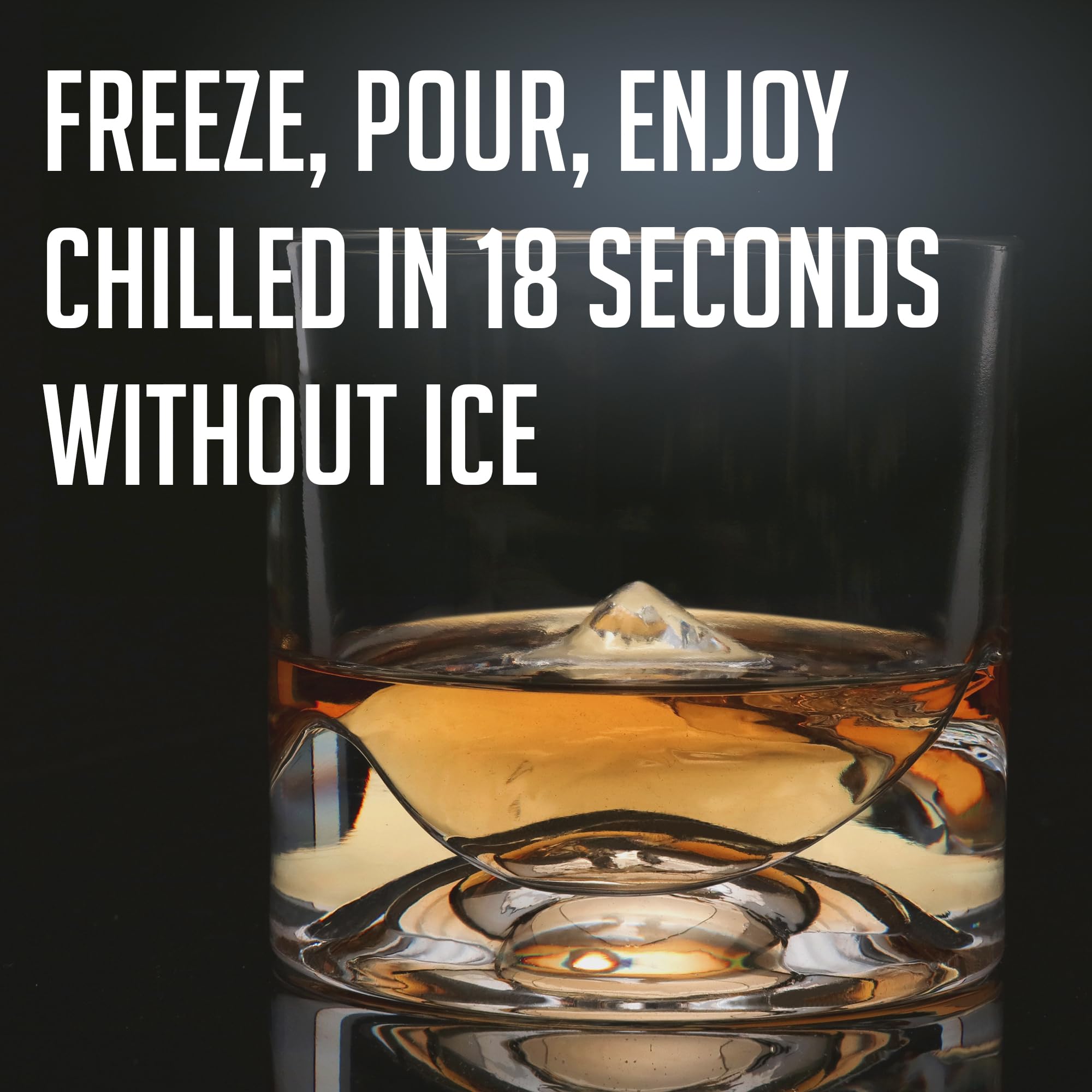 LIITON Heavy Crystal Whiskey Glasses Gift Set, Thick Freezable Bourbon Glass 1lb Each, Premium Whiskey Gifts for Men, Frozen Crystal Chills Cocktails Featuring Grand Canyon Glasses Set of 2, 10 oz