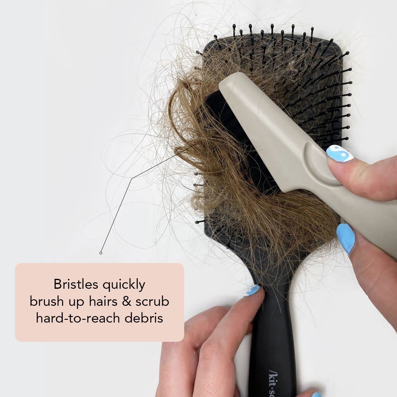 Kitsch Wet Dry Brush Detangling Brush - Soft Bristle Hair Brushes for Women | Straight & Curly Hair Brush | Hairbrush for All Hair Types | Hair Detangler Brush | Travel Hair Brush & Detangling Comb