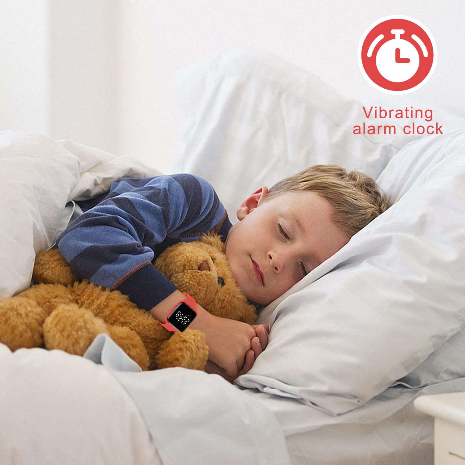 Kids Watch, No App Fitness Tracker Watch for Kids Teenager Digital Watch with Steps Counter/Distance/Calories/Alarm/Stopwatch Fitness Watch for Kids Girls Boys Gift for Teens