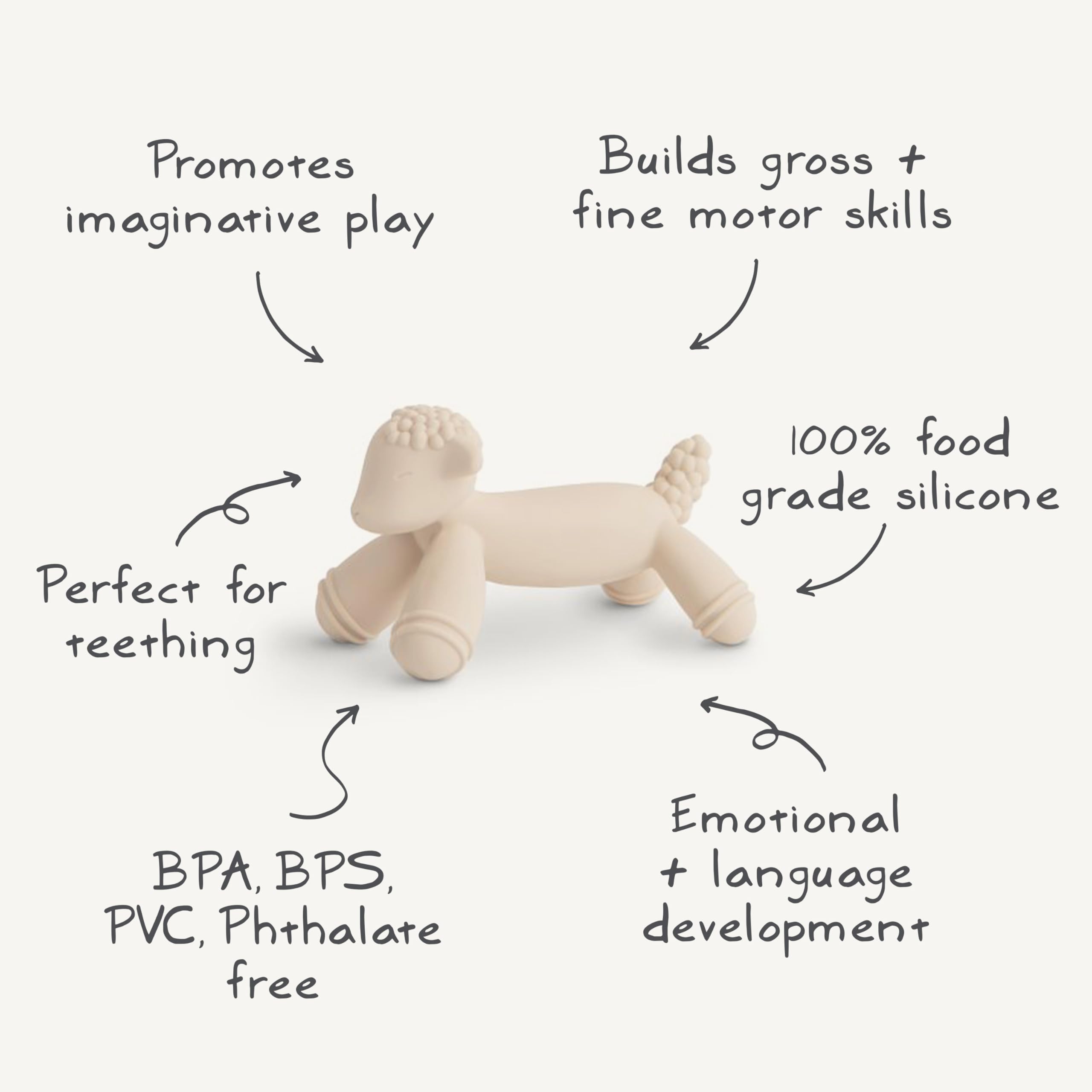 mushie Silicone Baby Teether Toy | Bunny