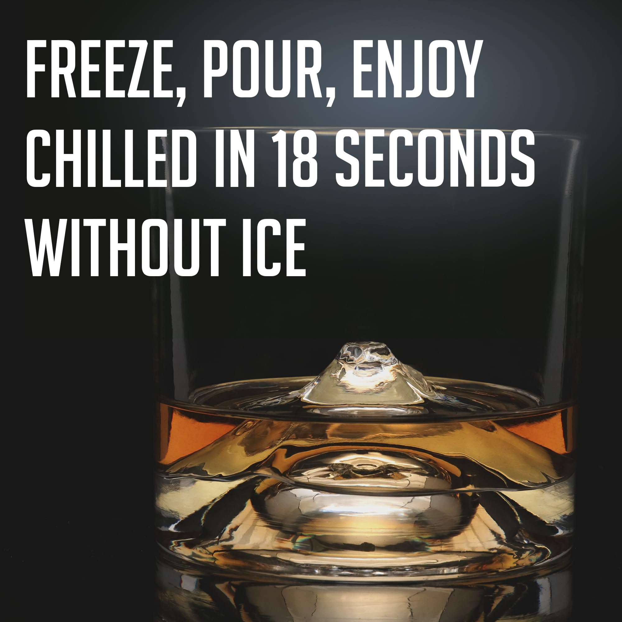 LIITON Heavy Crystal Whiskey Glasses Gift Set, Thick Freezable Bourbon Glass 1lb Each, Premium Whiskey Gifts for Men, Frozen Crystal Chills Cocktails Featuring Grand Canyon Glasses Set of 2, 10 oz