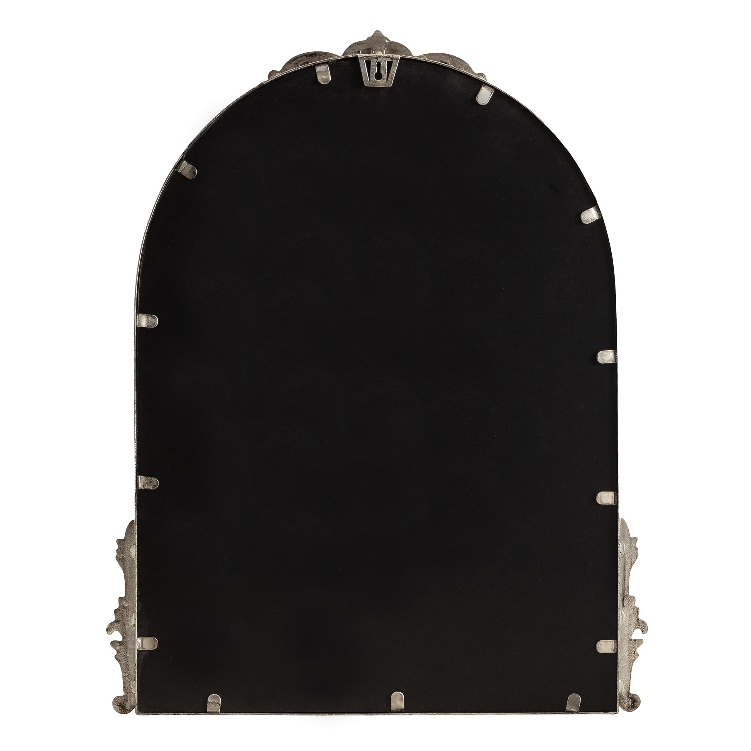 Kate and Laurel Myrcelle Traditional Arched Mirror, 25 x 33, Gold, Decorative Large Arch Mirror with Ornate Garland Detailing Along The Crown and Edges of The Frame