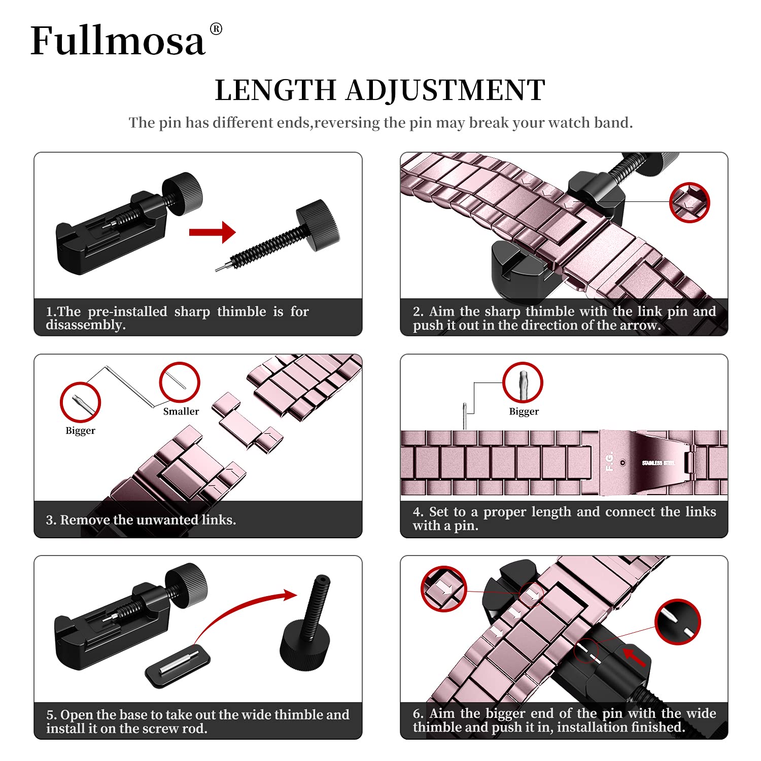 Fullmosa Compatible with Apple Watch Band 49mm 45mm 44mm 42mm 41mm 40mm 38mm, Stainless Steel iWatch Band with Case Compatible for Apple Watch Ultra 2 Ultra Series 10 9 8 7 6 5 4 3 2 1&iWatch SE