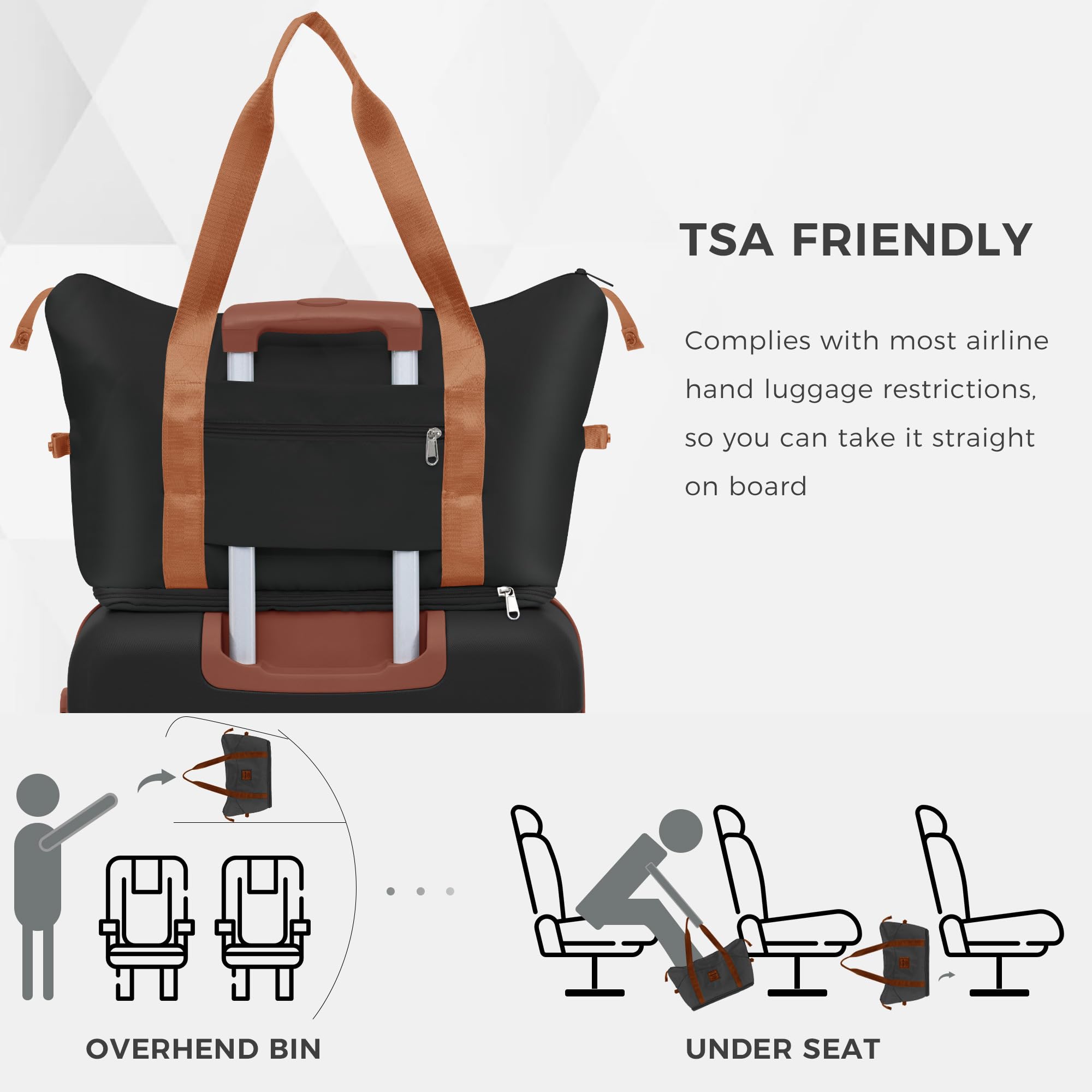 Merax 3 Pcs ABS Hardside Luggage Sets TSA Lock Spinner Wheel Suitcases, Pearly White, 20/24/28 Inch