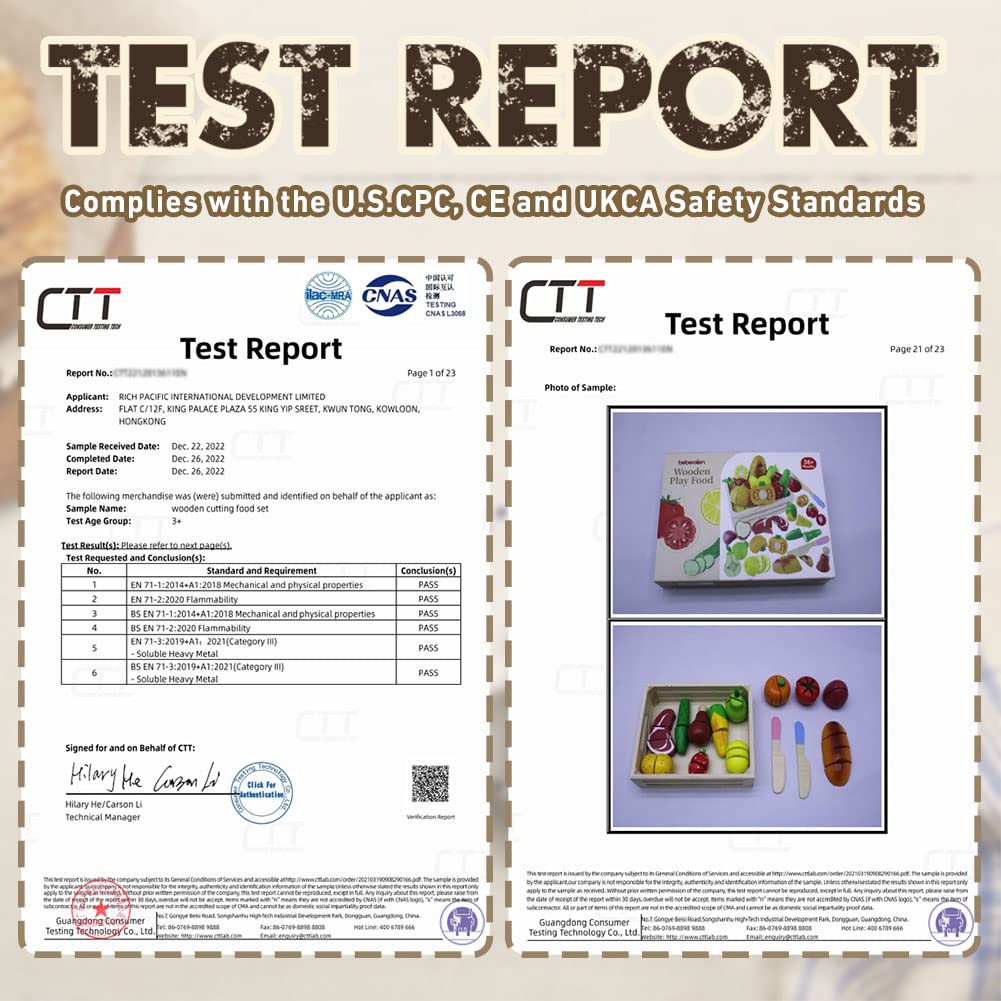 Beberolen Wooden Pizza Toy Play Food Set for Kids Pretend Play Kitchen Accessories Cutting Food Toys for 3 4 5 Years Old Toddlers Boys Girls