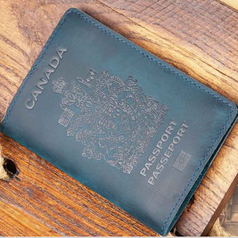 Genuine Leather Passport Covers for Canada Men&
