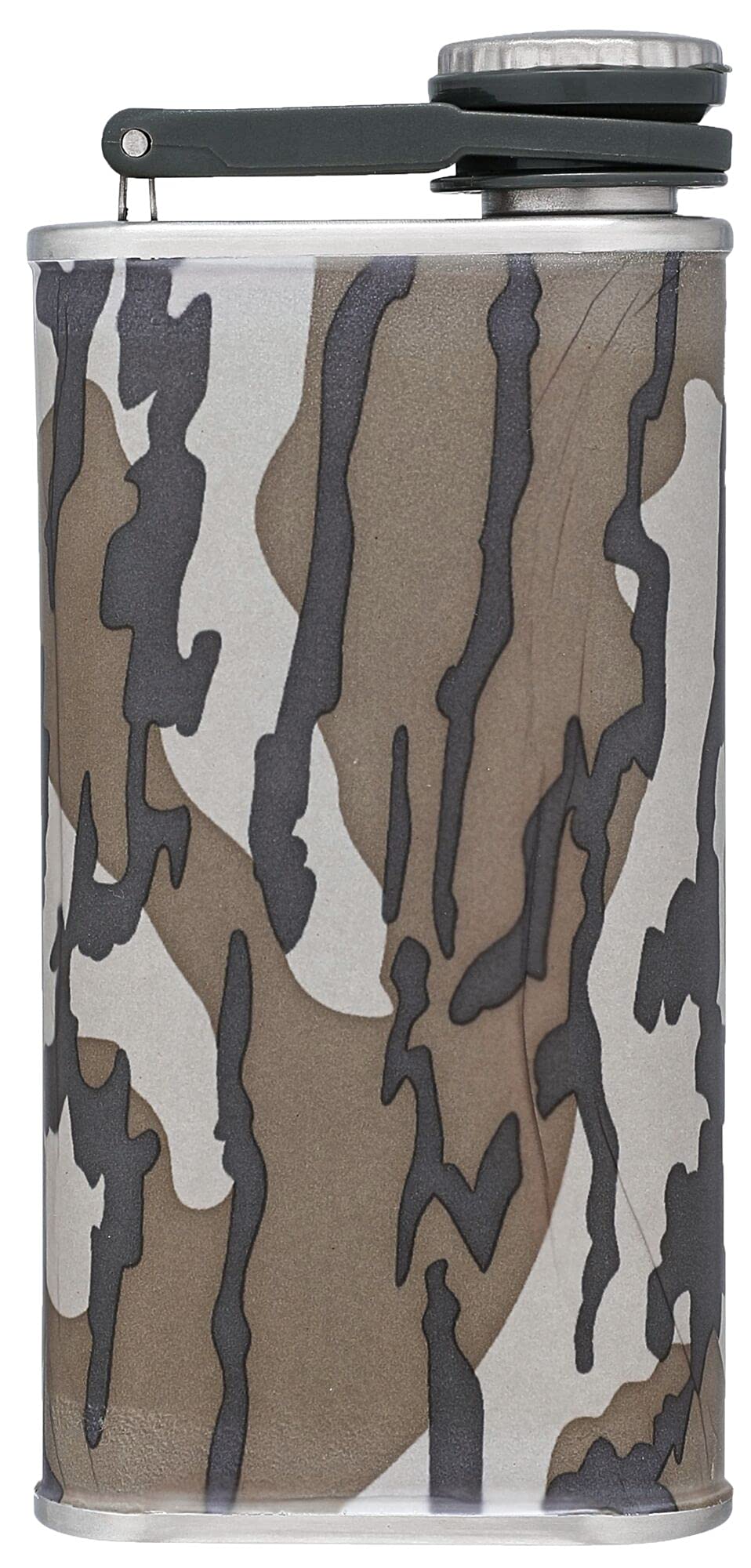 Stanley Classic Flask 8 oz / 0.23 L with Never-Lose Cap, Wide Mouth Stainless Steel Hip Flask for Easy Filling & Pouring, Insulated BPA-Free Leak-Proof Flask,Hammertone Green