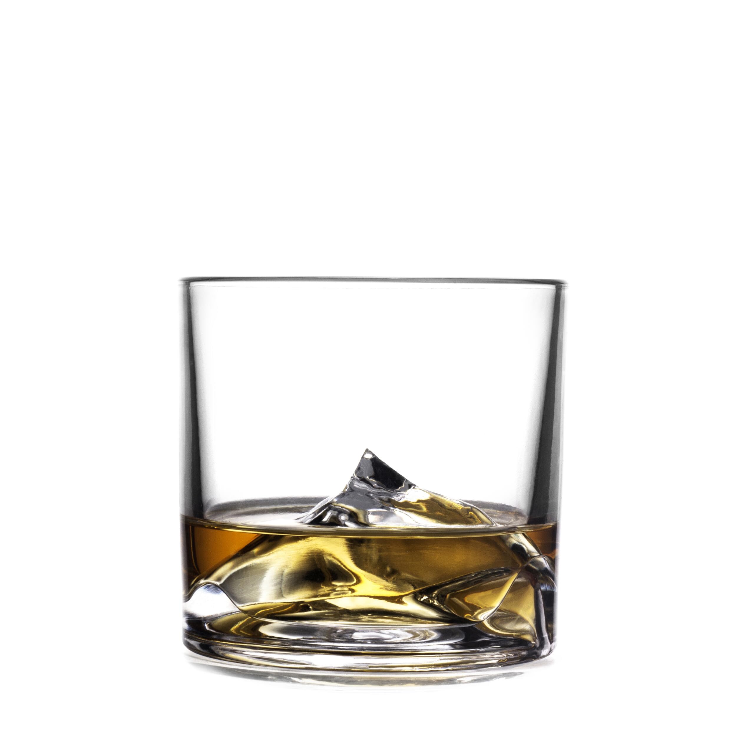 LIITON Heavy Crystal Whiskey Glasses Gift Set, Thick Freezable Bourbon Glass 1lb Each, Premium Whiskey Gifts for Men, Frozen Crystal Chills Cocktails Featuring Grand Canyon Glasses Set of 2, 10 oz