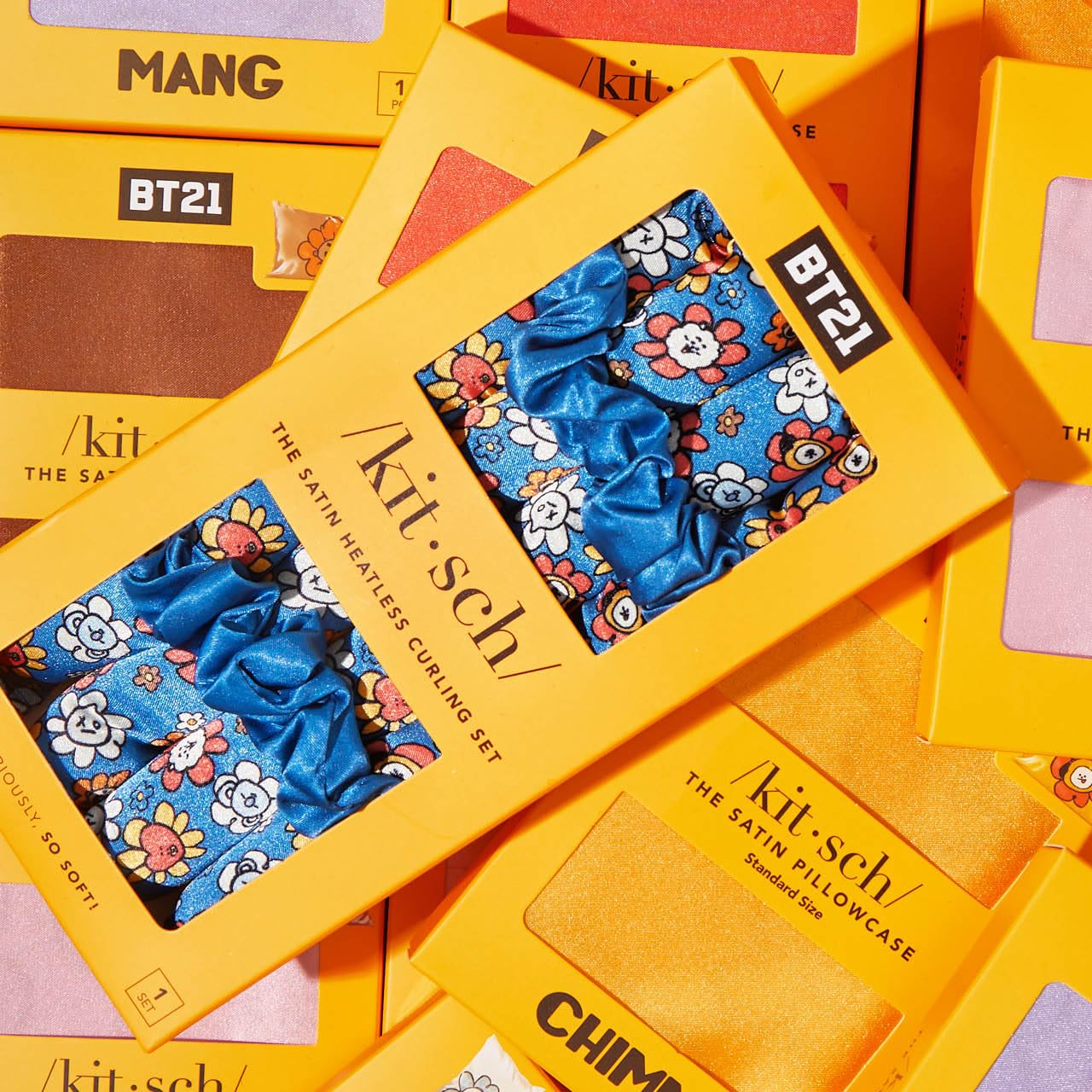 Kitsch Satin Heatless Curling Set for No-Heat Soft Curls | Overnight Hair Curlers & Curling Rod Headband, Frizz-Free Styling | Gentle Rollers for All Hair Types - 1 Pack (Charcoal)