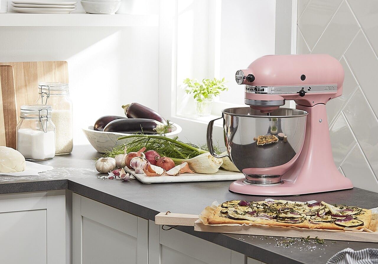 KitchenAid Artisan Series 5-Quart Tilt-Head Stand Mixer, Almond Cream, KSM150PSAC