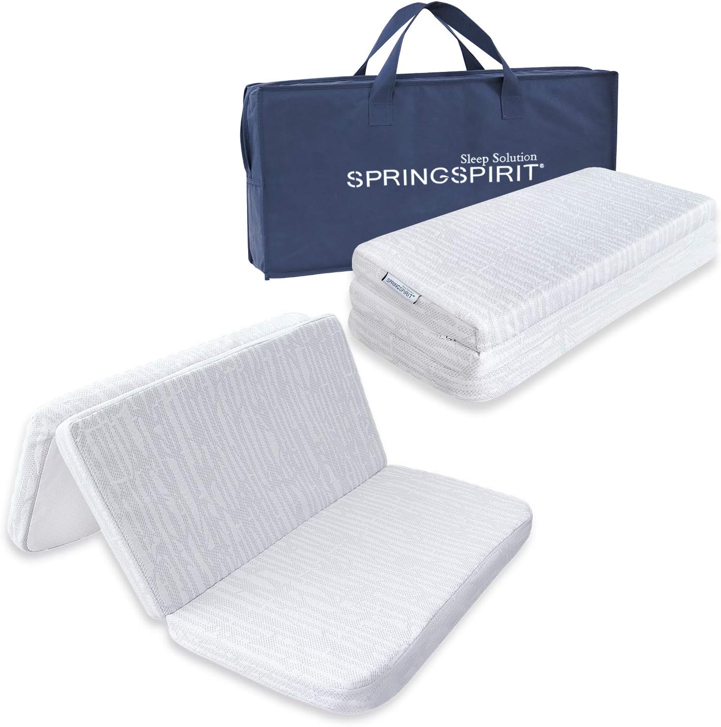 Pack and Play Mattress Pad 38" x 26" Foldable Style, Breathable Soft Viscose Made from Bamboo Surface, Portable Trifold Playard Mattress Pad Topper, Baby Foam Playpen Mattresses Pad for Boys Girls