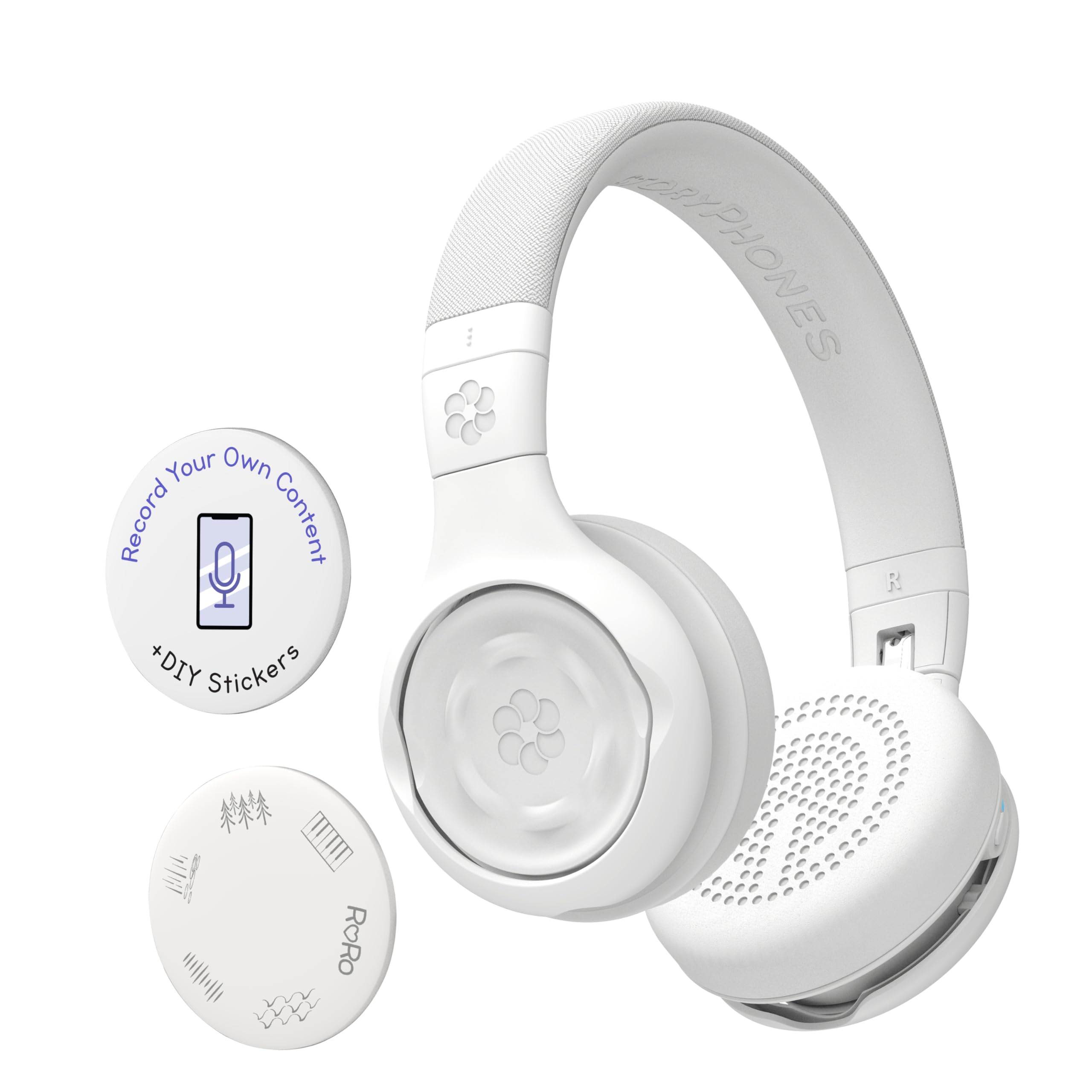 StoryPhones Storytelling Headphones for Kids - Screen-Free Entertainment Experience for Stories, Music and Boost Creativity, Grey