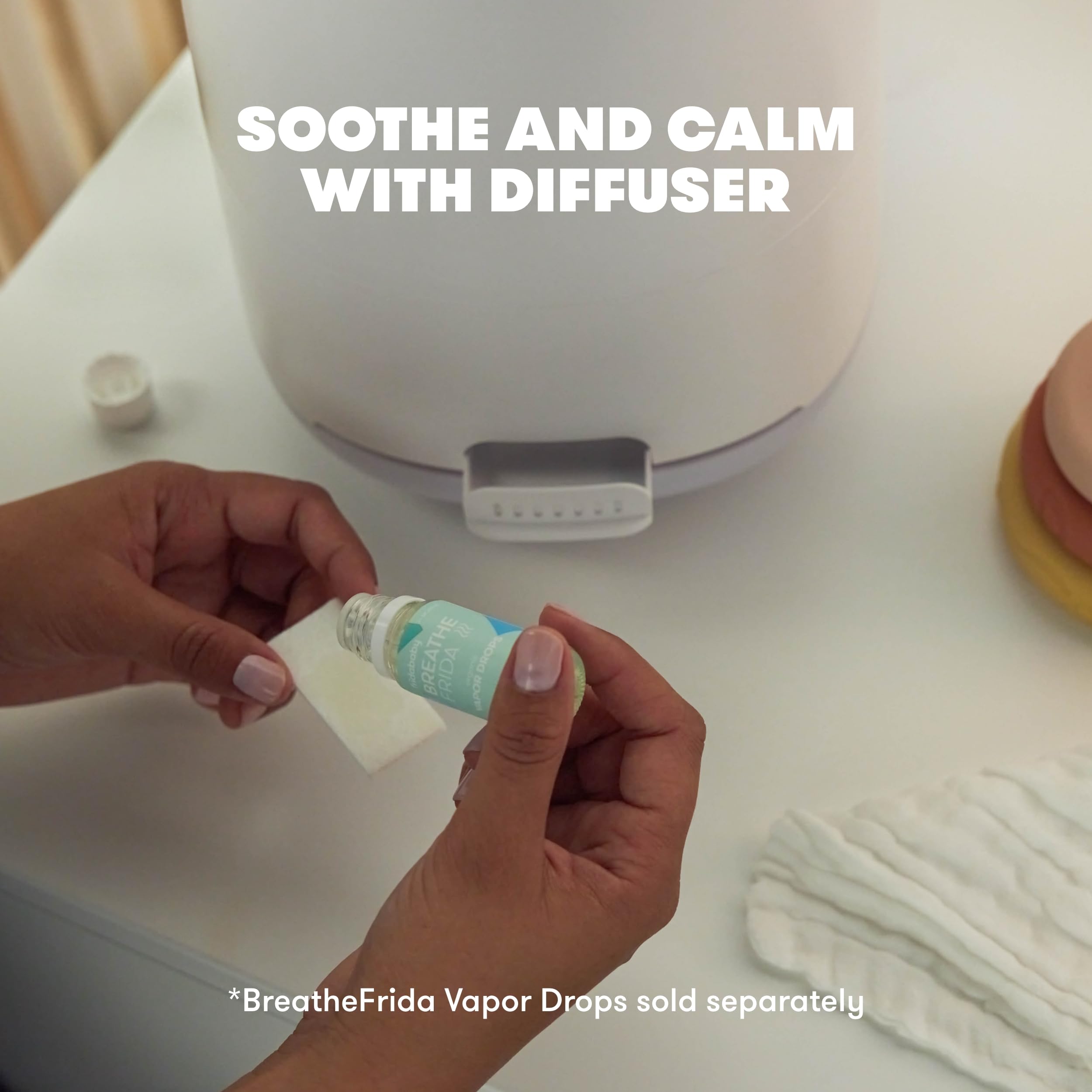 Frida Baby 3-in-1 Cool Mist Humidifier for Baby with Diffuser + Nightlight, Baby Humidifier for Bedroom, Nursery + Large Rooms, Quiet, Auto Shut Off, Runs +24hrs