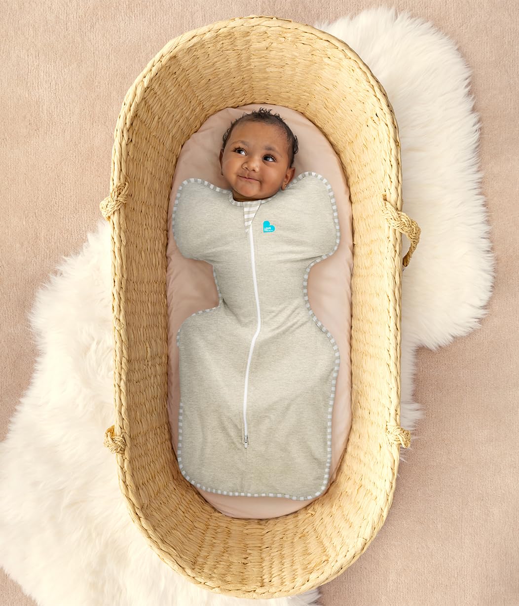 Love to Dream Swaddle UP, Baby Sleep Sack, Self-Soothing Swaddles for Newborns, Improves Sleep, Snug Fit Helps Calm Startle Reflex, New Born Essentials for Baby, 5-8.5 lbs, Sand Dollar