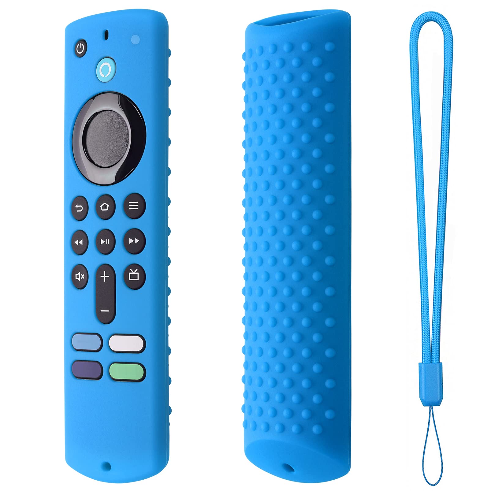 Silicone Remote Cover for Fire TV Stick 4K (2nd Gen) 2023, Fire TV Stick (3rd Gen) 2021,Fire TV Stick 4k&4K Max (2021 Release) Silicone Protective Case with Lanyard(Lavender Gray)