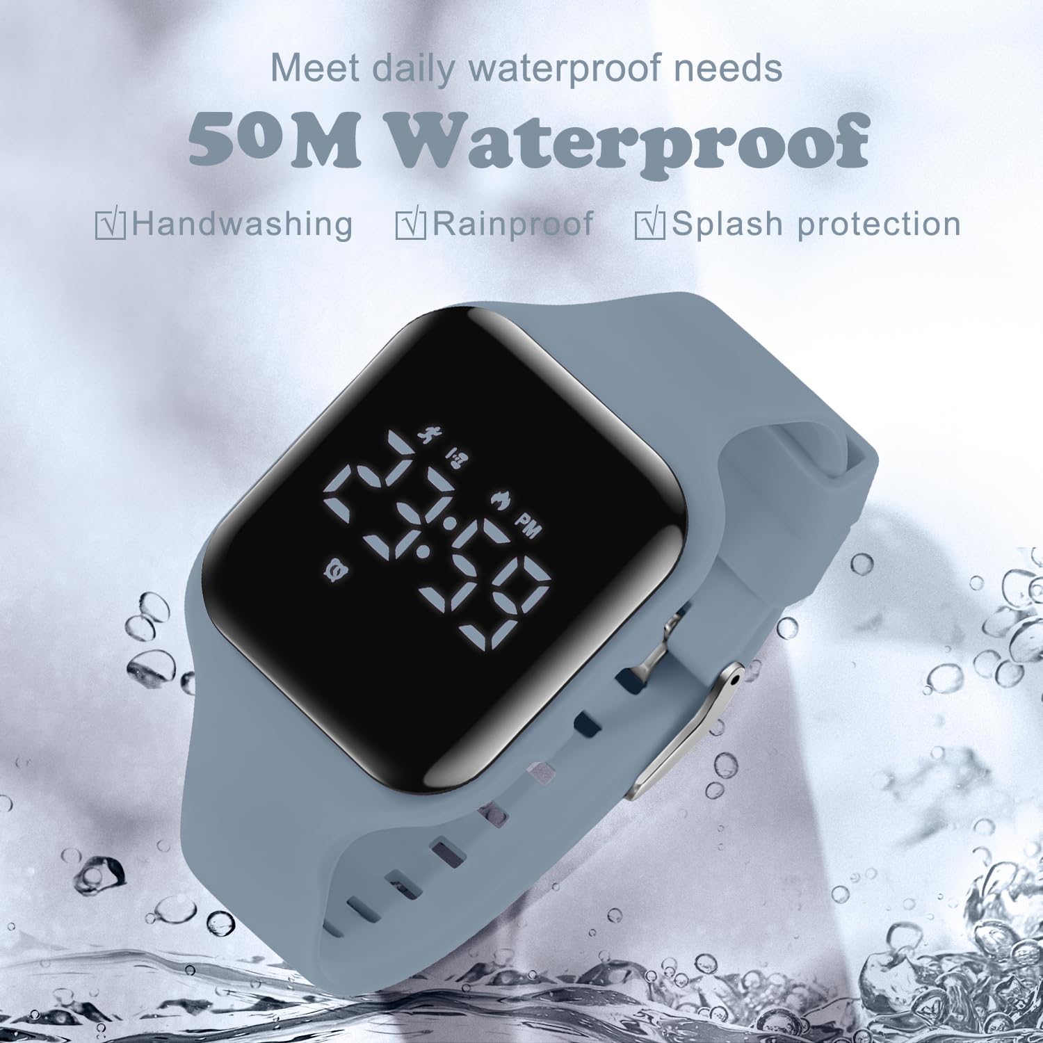 Kids Watch, No App Fitness Tracker Watch for Kids Teenager Digital Watch with Steps Counter/Distance/Calories/Alarm/Stopwatch Fitness Watch for Kids Girls Boys Gift for Teens