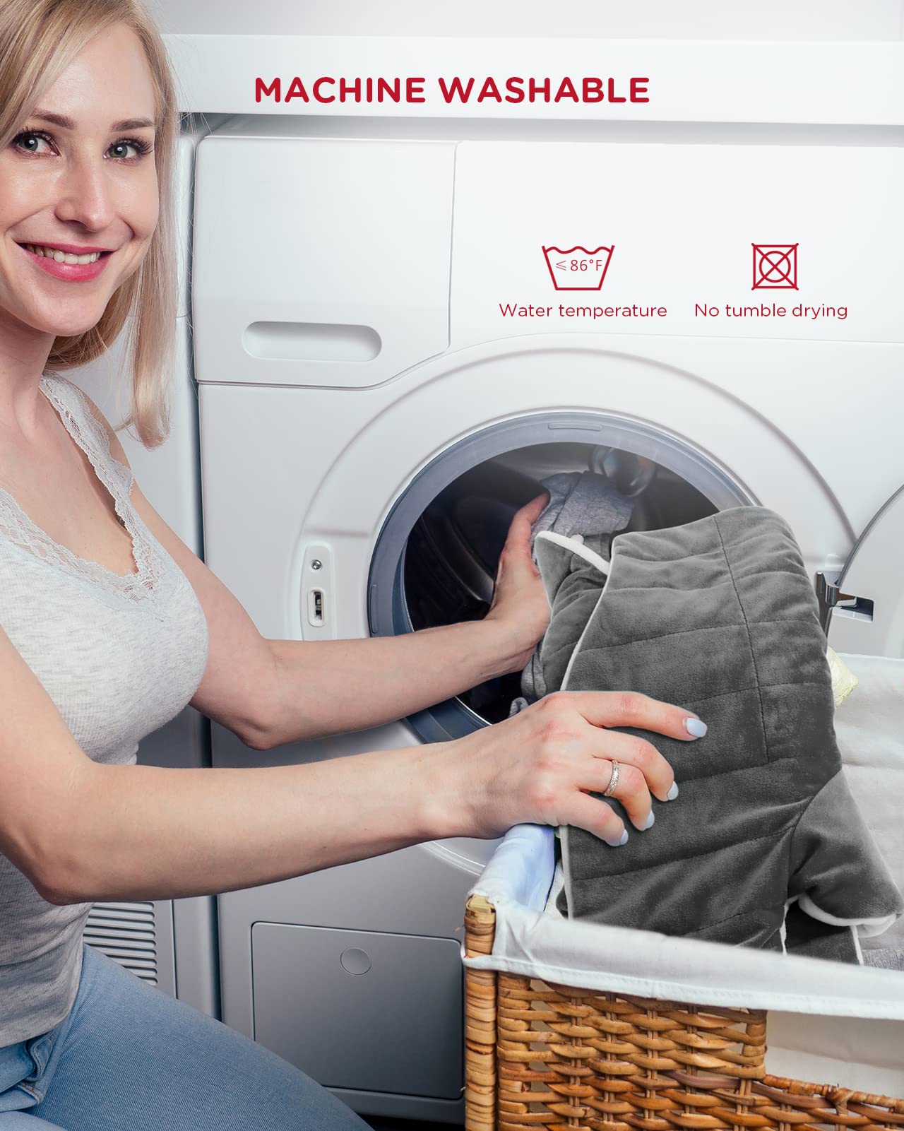 Heating Pad for Neck and Shoulders and Back, Comfytemp FSA HSA Eligible Weighted Electric Heat Pad for Pain Relief, 2.6lb Large Heated Wrap, 9 Heat Settings, 11 Auto-Off, Christmas Gifts for Women Men