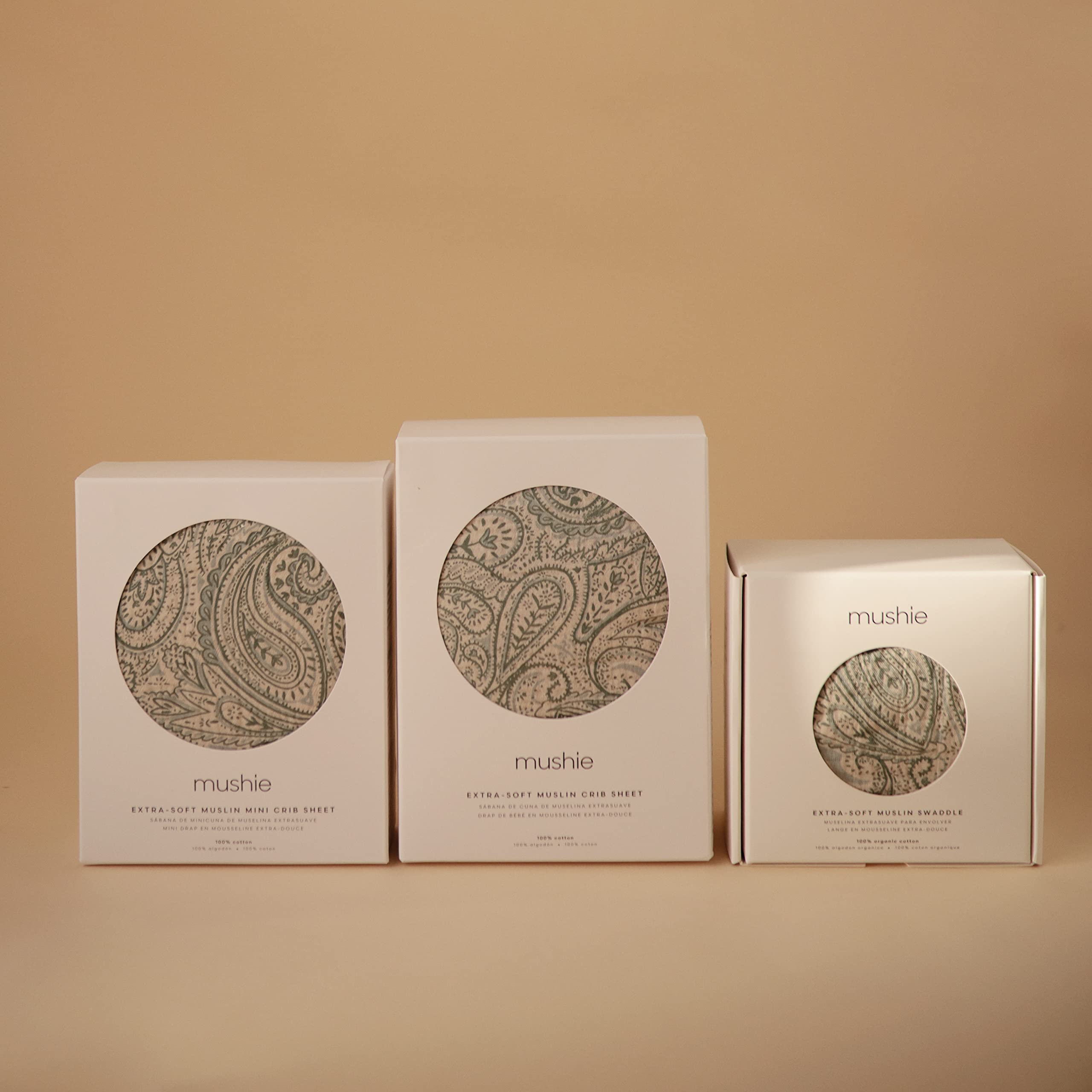 mushie Extra Soft Muslin Fitted Crib Sheet | 192 Thread Count | 28"x 52" (Fog)