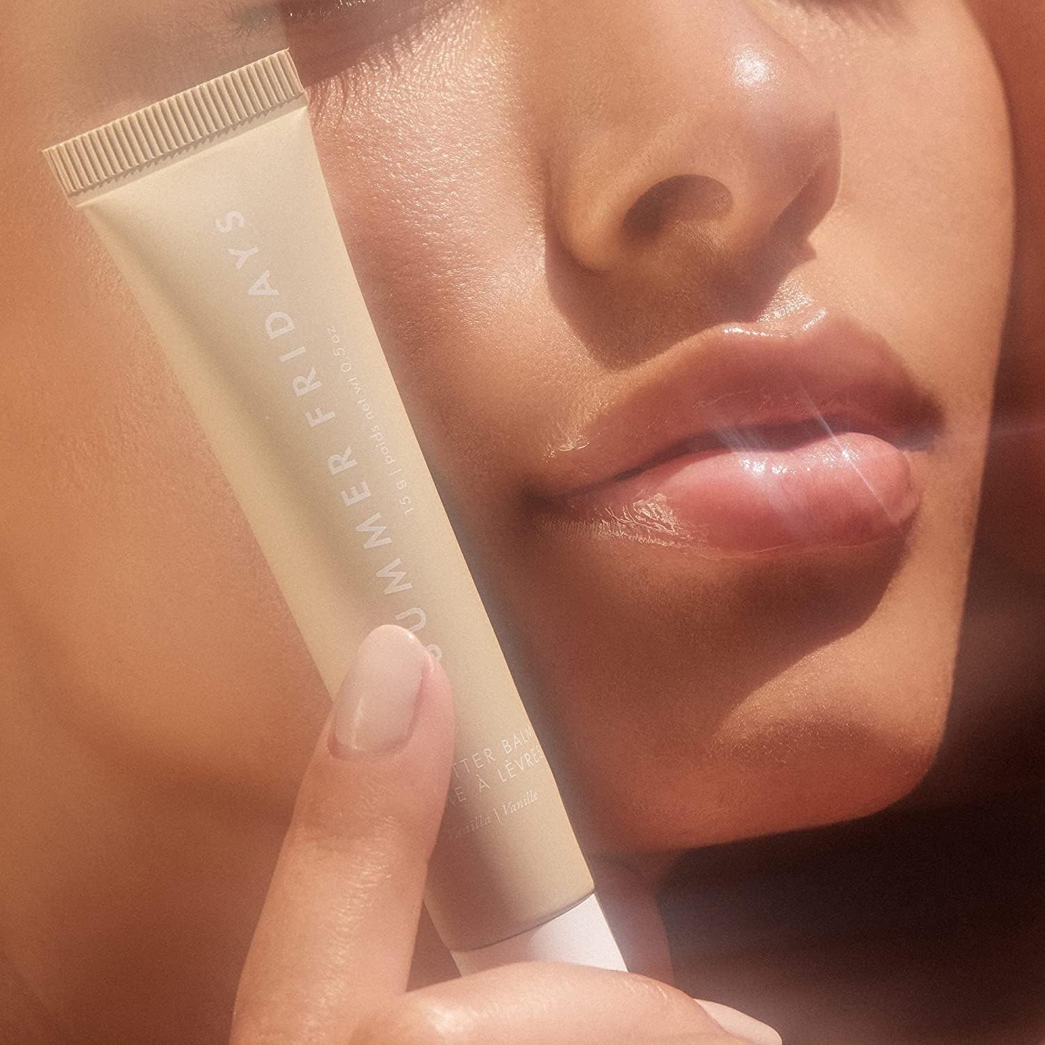 Summer Fridays Lip Butter Balm - Conditioning Lip Mask and Lip Balm for Instant Moisture, Shine and Hydration - Sheer-Tinted, Soothing Lip Care - Vanilla Beige (.5 Oz)