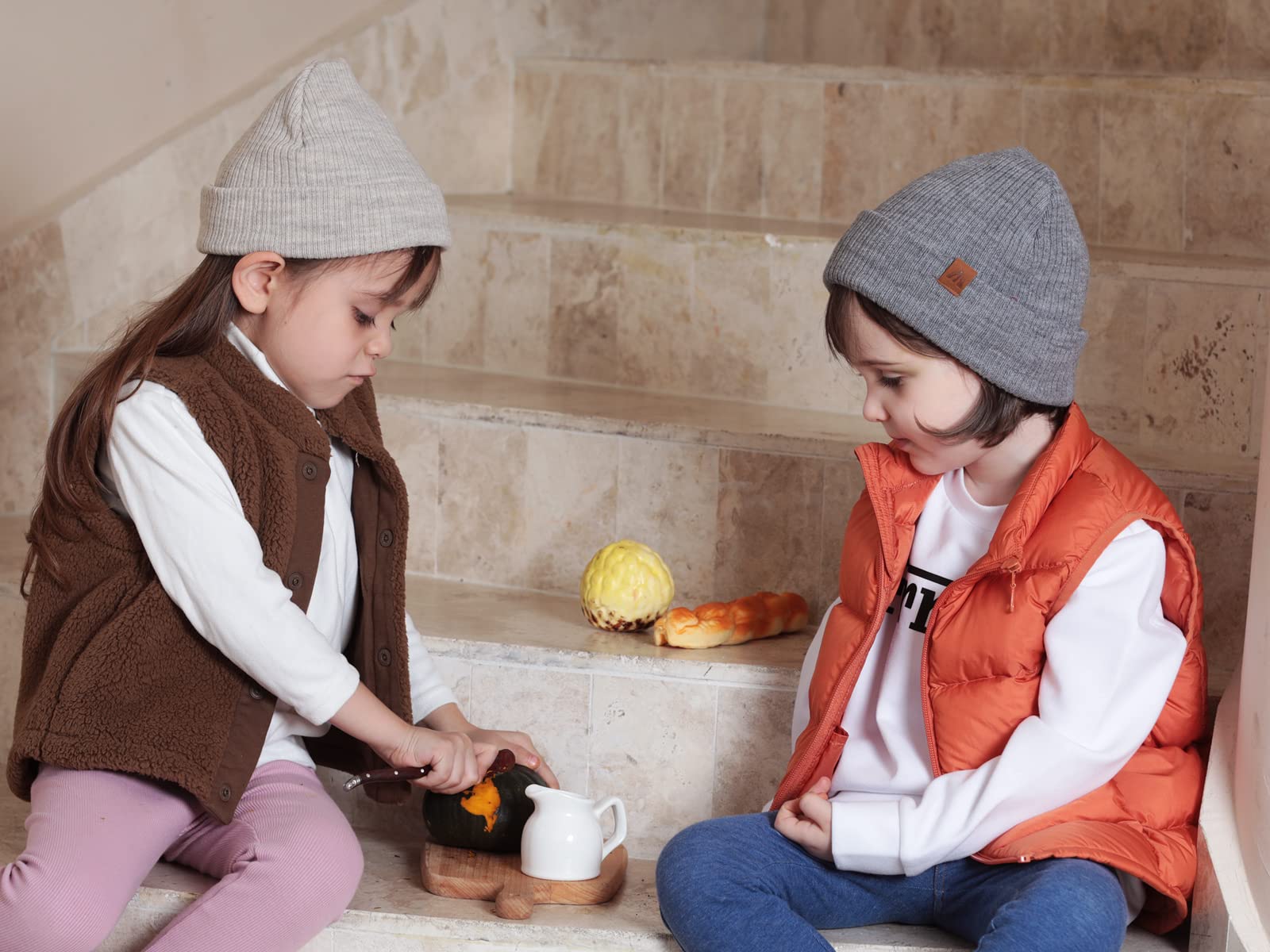 LMLALML Beanie for Toddler Boys Elegant Baby Beanie Knit Winter Hat for Kids