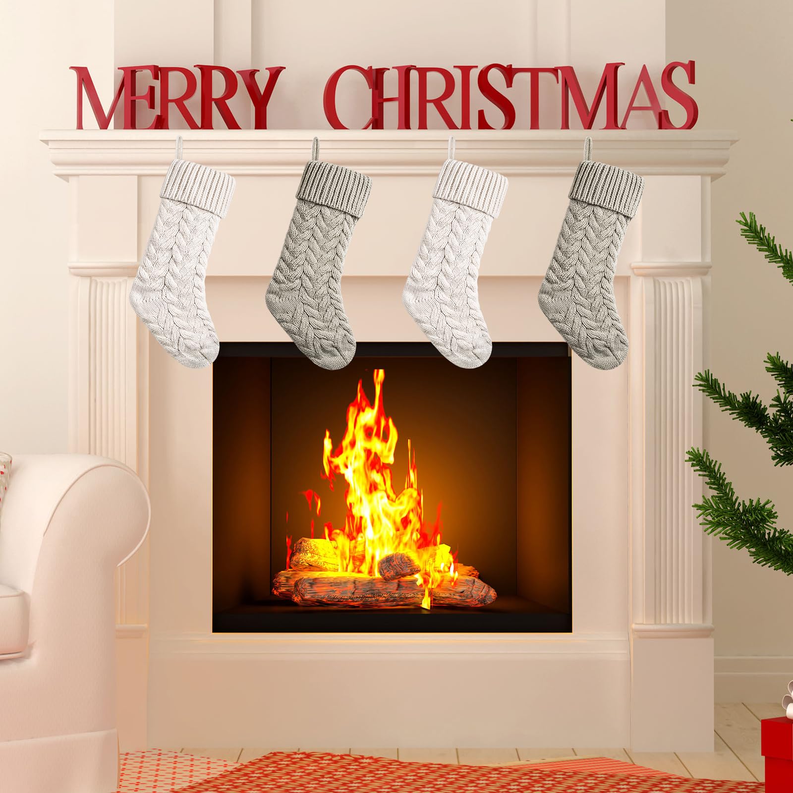 Knit Christmas Stockings Xmas