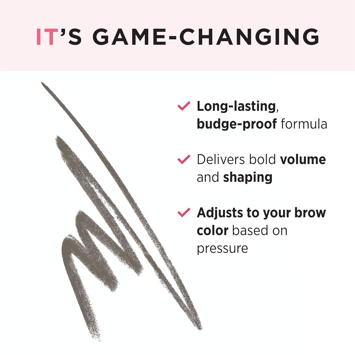 IT Cosmetics Brow PowerFULL, Universal Taupe - Universal Eyebrow Pencil with Triangular Tip - Delivers Bold Volume & Shaping - Budge-Proof Formula - Built-In Spoolie - 0.012 oz