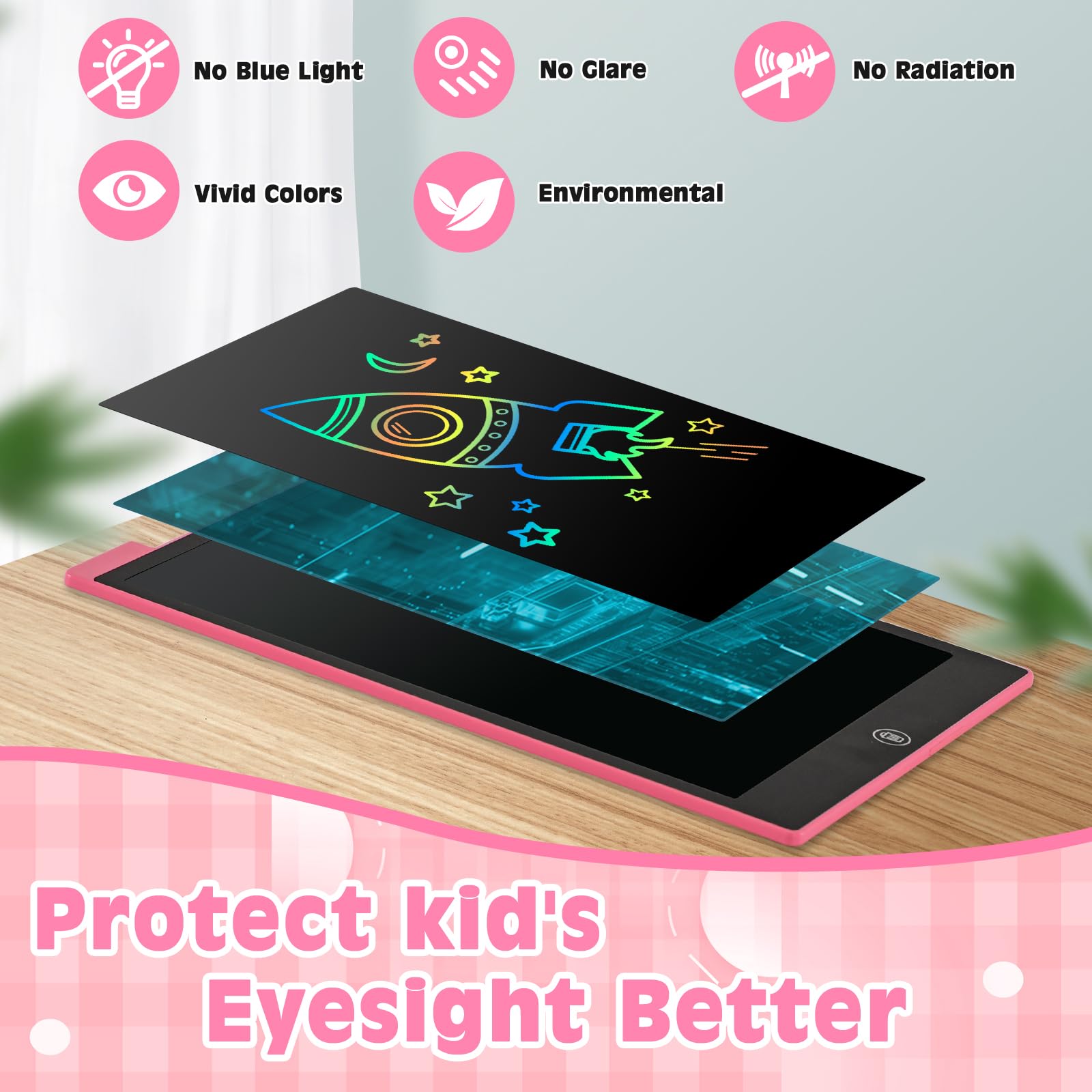 cimetech 2 Pack LCD Writing Tablet for Kids Toys, Colorful Drawing Tablet Doodle Board Writing Pad for Toddler Gifts, Kids Travel Essentials, Christmas Stocking Stuffers for 3-12 Years Boys Girls