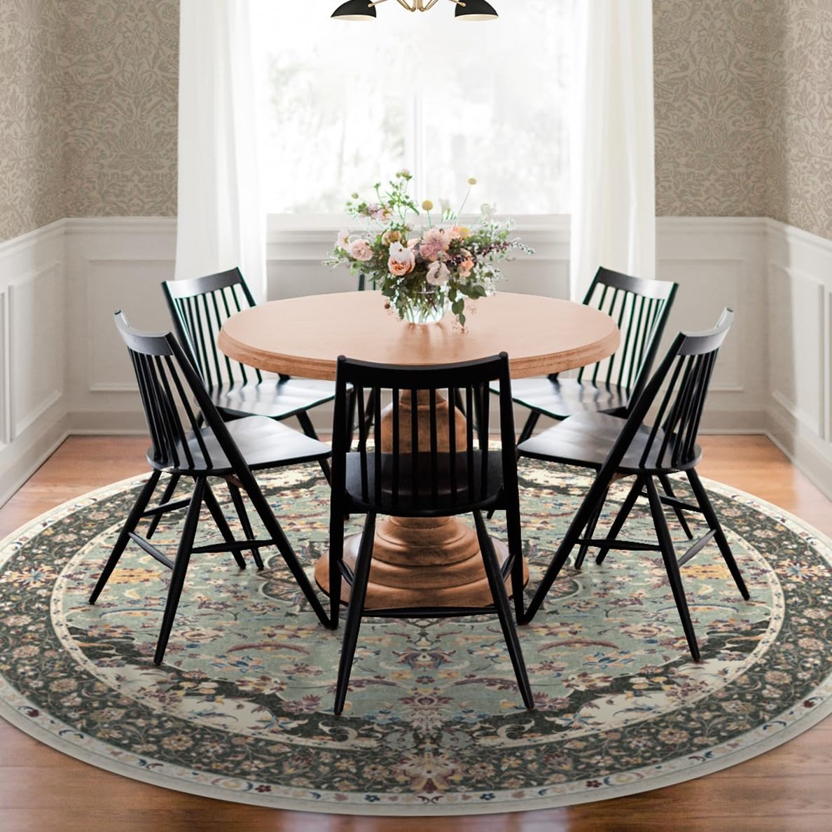 RUGGABLE Sima Washable Rug - Perfect Vintage Area Rug for Living Room Bedroom Kitchen - Pet & Child Friendly - Stain & Water Resistant - Royal Blue 2&
