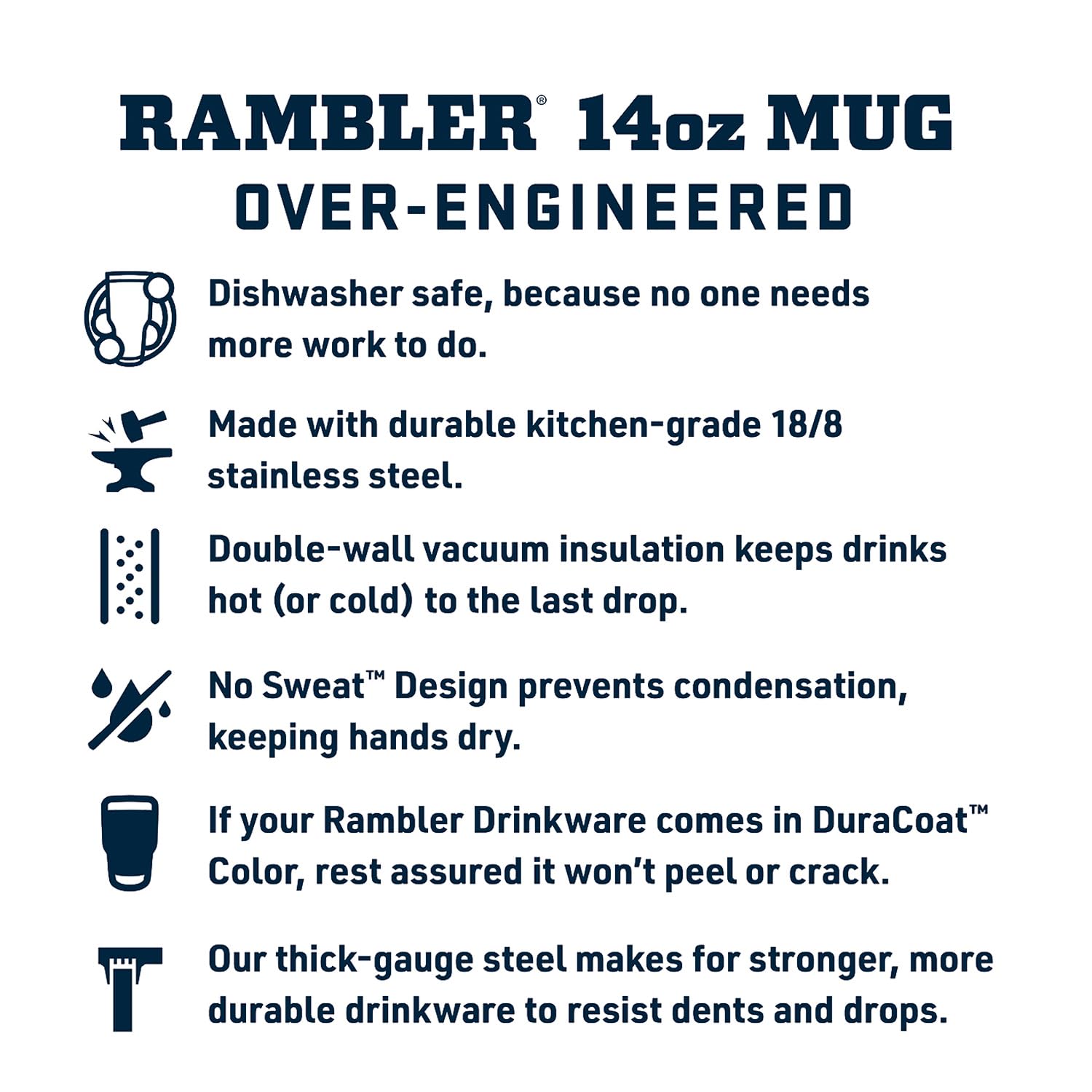 YETI Rambler 14 oz Mug, Vacuum Insulated, Stainless Steel with MagSlider Lid, Stainless