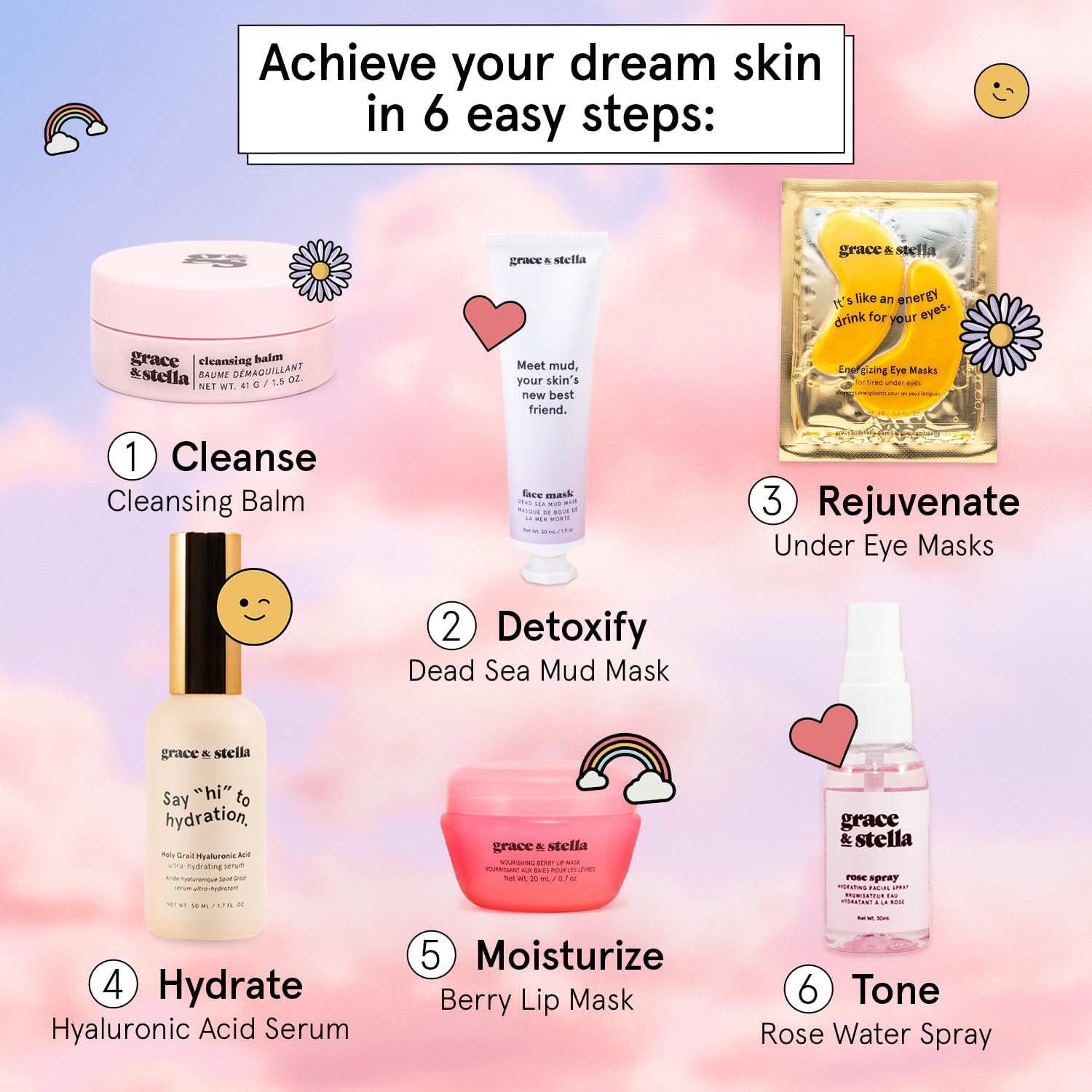 grace & stella Award Winning Dream Team Gift Set for Women