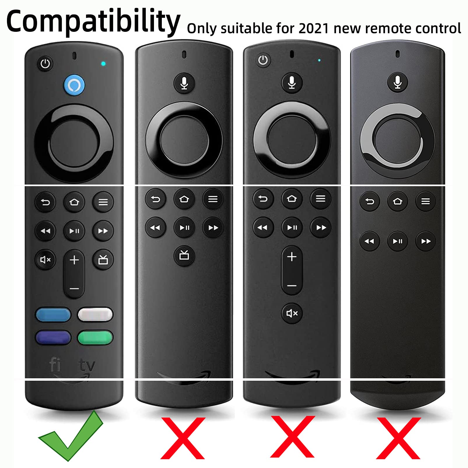 Silicone Remote Cover for Fire TV Stick 4K (2nd Gen) 2023, Fire TV Stick (3rd Gen) 2021,Fire TV Stick 4k&4K Max (2021 Release) Silicone Protective Case with Lanyard(Lavender Gray)