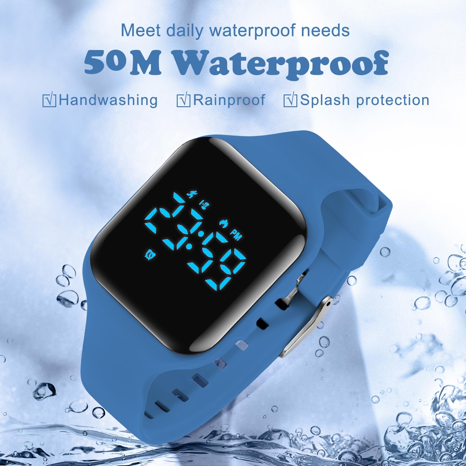 Kids Watch, No App Fitness Tracker Watch for Kids Teenager Digital Watch with Steps Counter/Distance/Calories/Alarm/Stopwatch Fitness Watch for Kids Girls Boys Gift for Teens