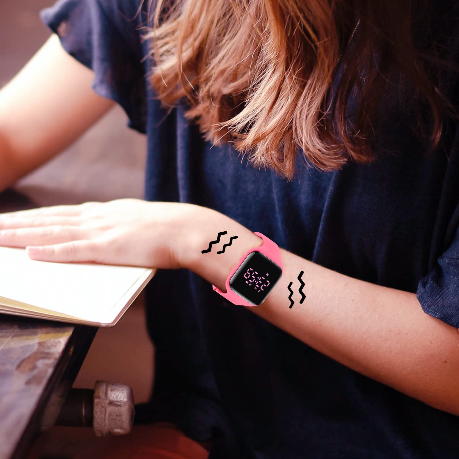 Kids Watch, No App Fitness Tracker Watch for Kids Teenager Digital Watch with Steps Counter/Distance/Calories/Alarm/Stopwatch Fitness Watch for Kids Girls Boys Gift for Teens