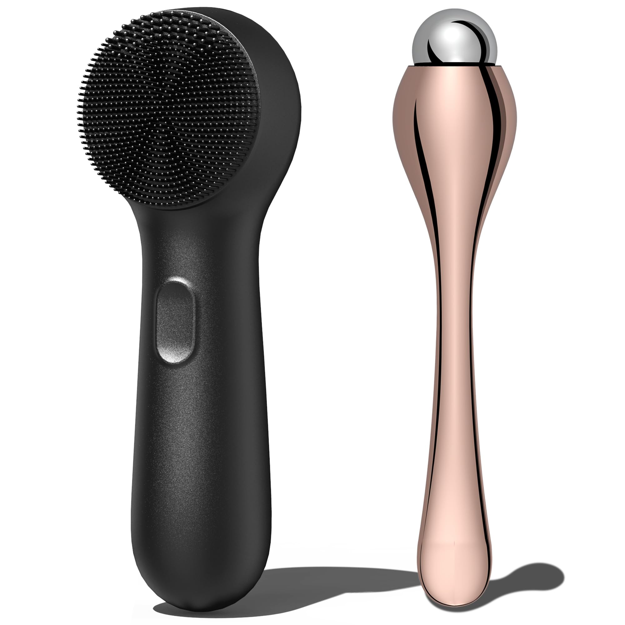 Silicone Face Scrubber, NågraCoola CLIE 2.0 Facial Cleansing Brush, Rechargeable, Waterproof Face Scrub Brush for Cleansing, Exfoliating, Massaging, Electric Facial Exfoliator for Women and Men - Oat