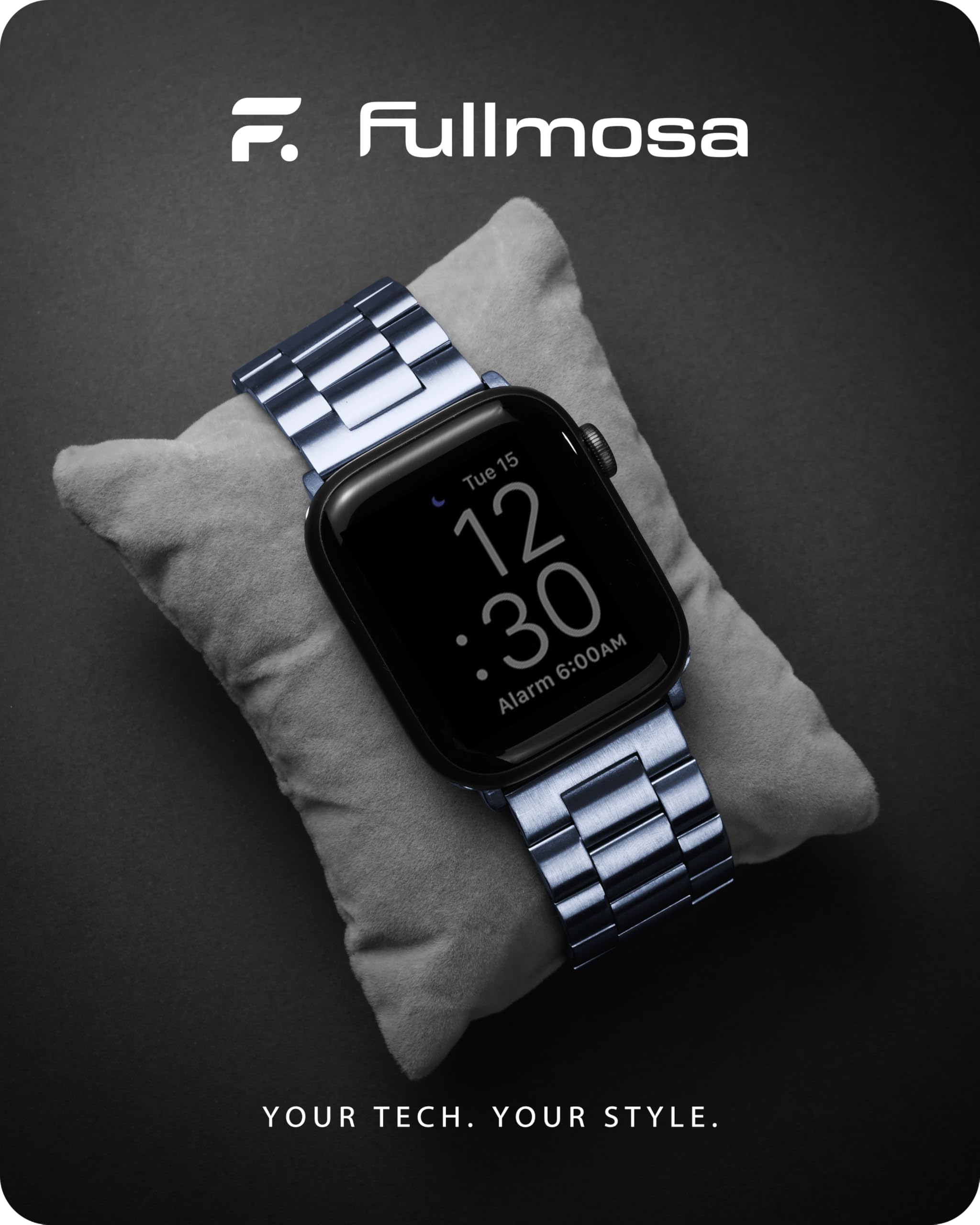 Fullmosa Compatible with Apple Watch Band 49mm 45mm 44mm 42mm 41mm 40mm 38mm, Stainless Steel iWatch Band with Case Compatible for Apple Watch Ultra 2 Ultra Series 10 9 8 7 6 5 4 3 2 1&iWatch SE