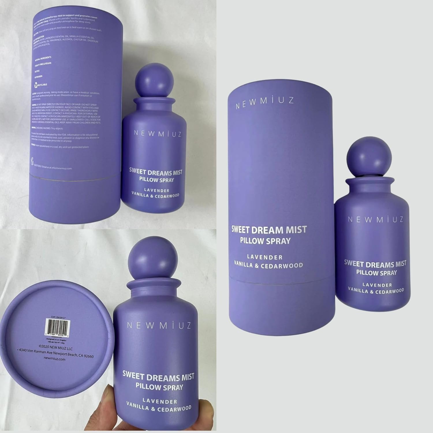 Sweet Dreams Sleep Pillow Spray Lavender Vanilla Cedarwood Essential Oils Fast Acting Aromatherapy Mist for Restful Sleep Relaxation Calming Stress Relief Bedtime & Shower Spray Luxury Self care Gift