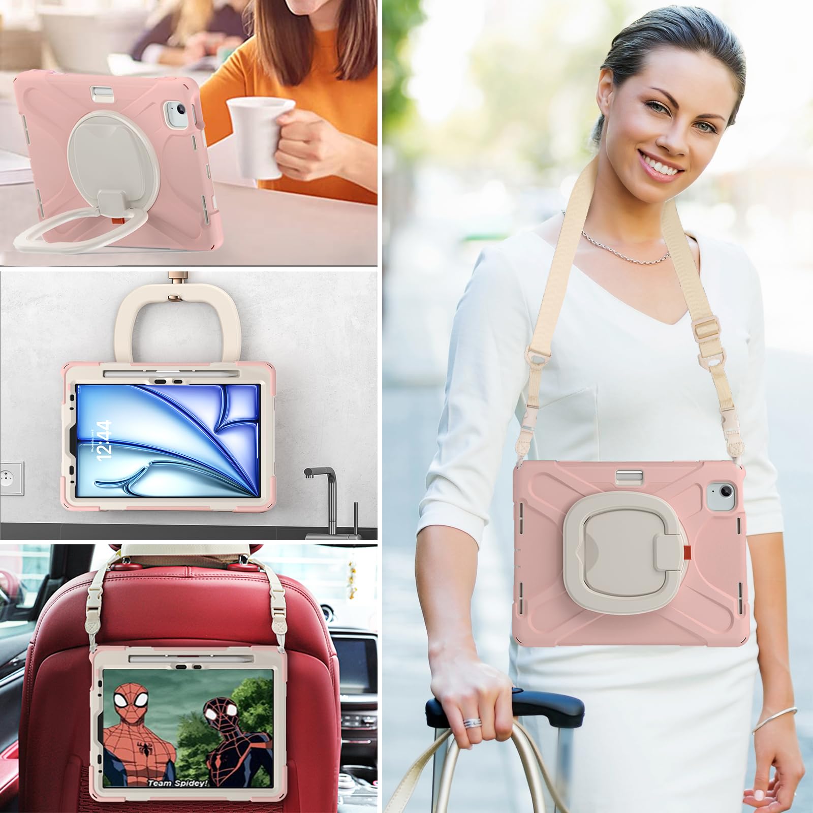 SCSVPN for iPad Air 11 Inch Case 2024 M2(6th Gen), iPad Air 5th/4th Generation Case 10.9&