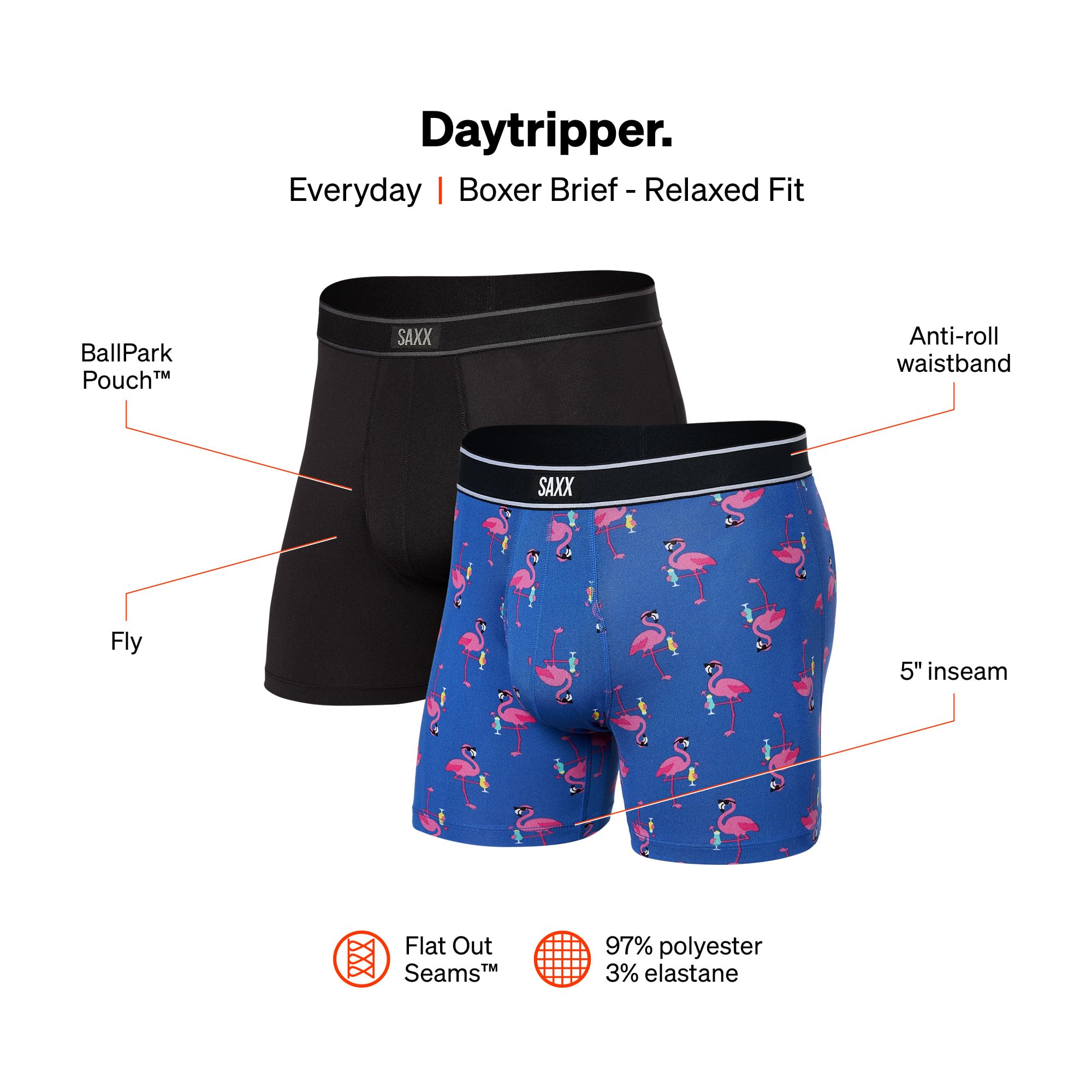 SAXX Underwear Co. Mens Saxx Underwear Boxer Briefs