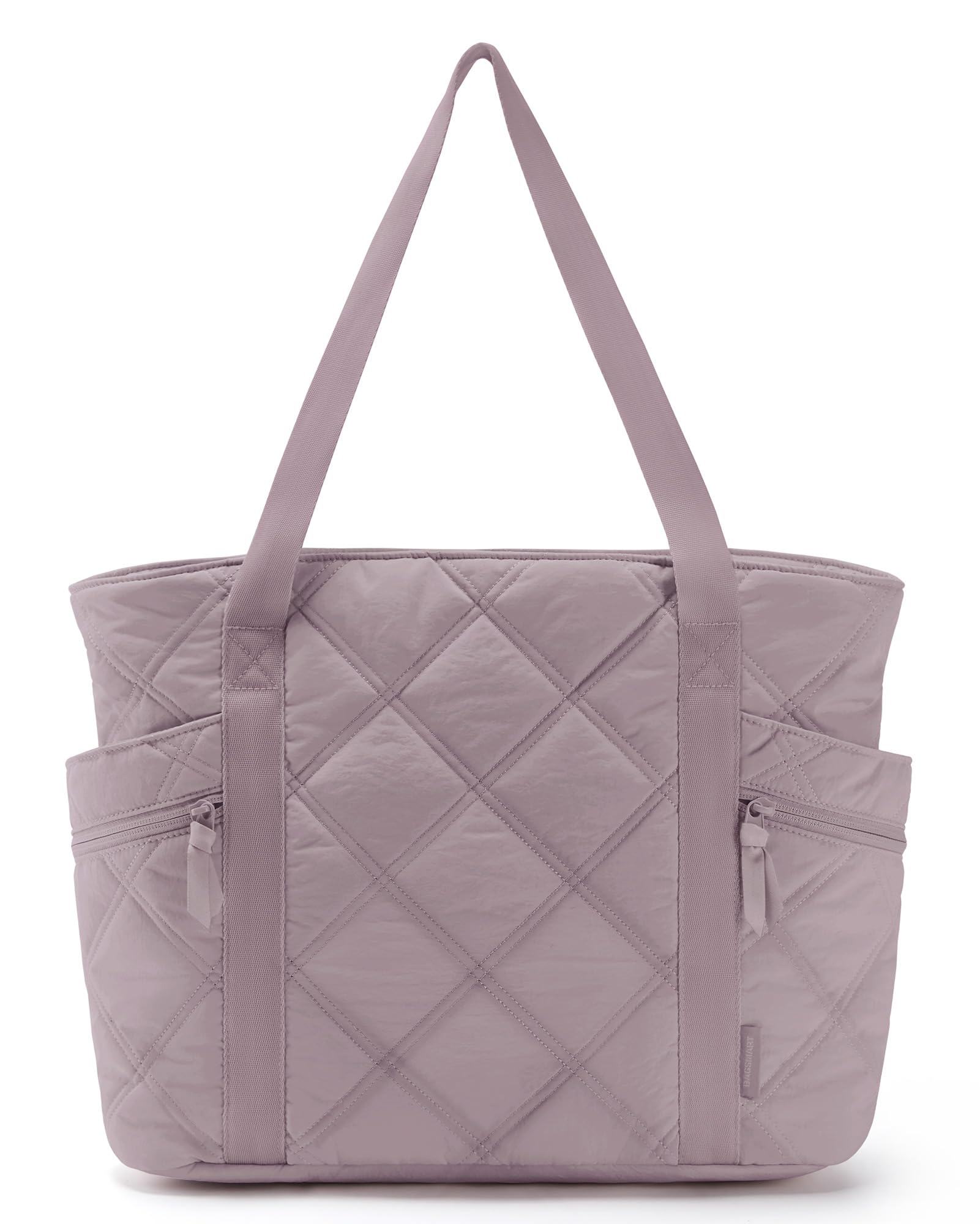 BAGSMART Tote Bag for Women, Puffer Tote Bags with Zipper, Travel Essentials Quilted Nurse Bag Carry On Bag Gifts for Women